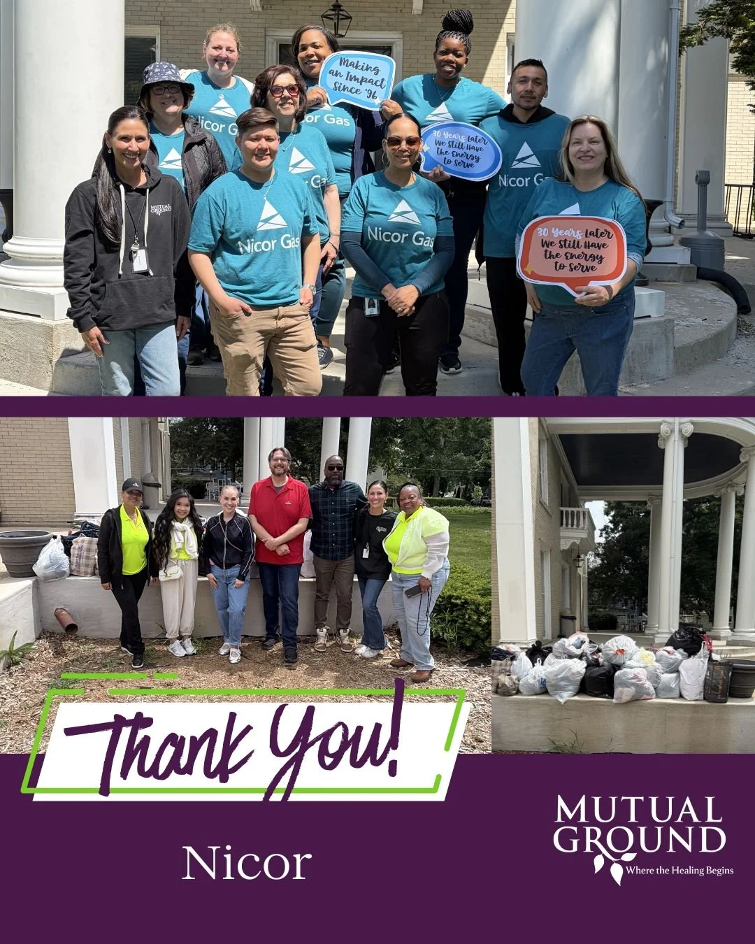 We are incredibly thankful to Nicor for their unwavering support! From generous clothing donations to hands-on volunteering&mdash;helping us build furniture and clean up our property&mdash;they&rsquo;ve made a significant impact. Your contributions m