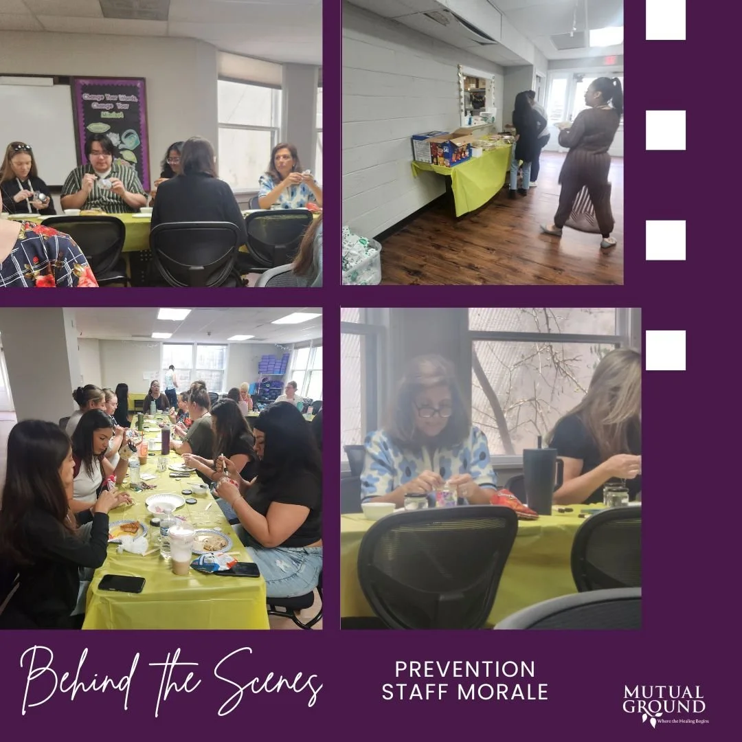 ✨ At Mutual Ground, our SU and DV/SV prevention teams came together to create an uplifting staff morale event, creating beautiful candle jars adorned with pressed flowers. 🌸 Celebrating creativity and connection!

#TeamSpirit #CreativeWellness #Mutu