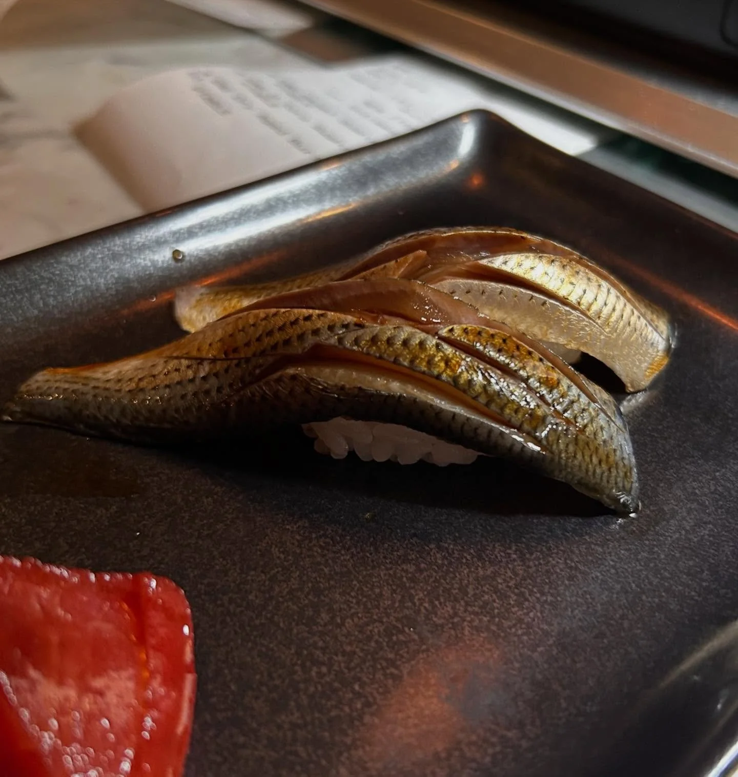 On today&rsquo;s post for market fish finds is our Kohada, or shad! This delicious, savory bite can be sometimes be seen on our market fish menu, as always, while supplies last. 

#kohada #shad #dinnerplans #reservations #walkin
