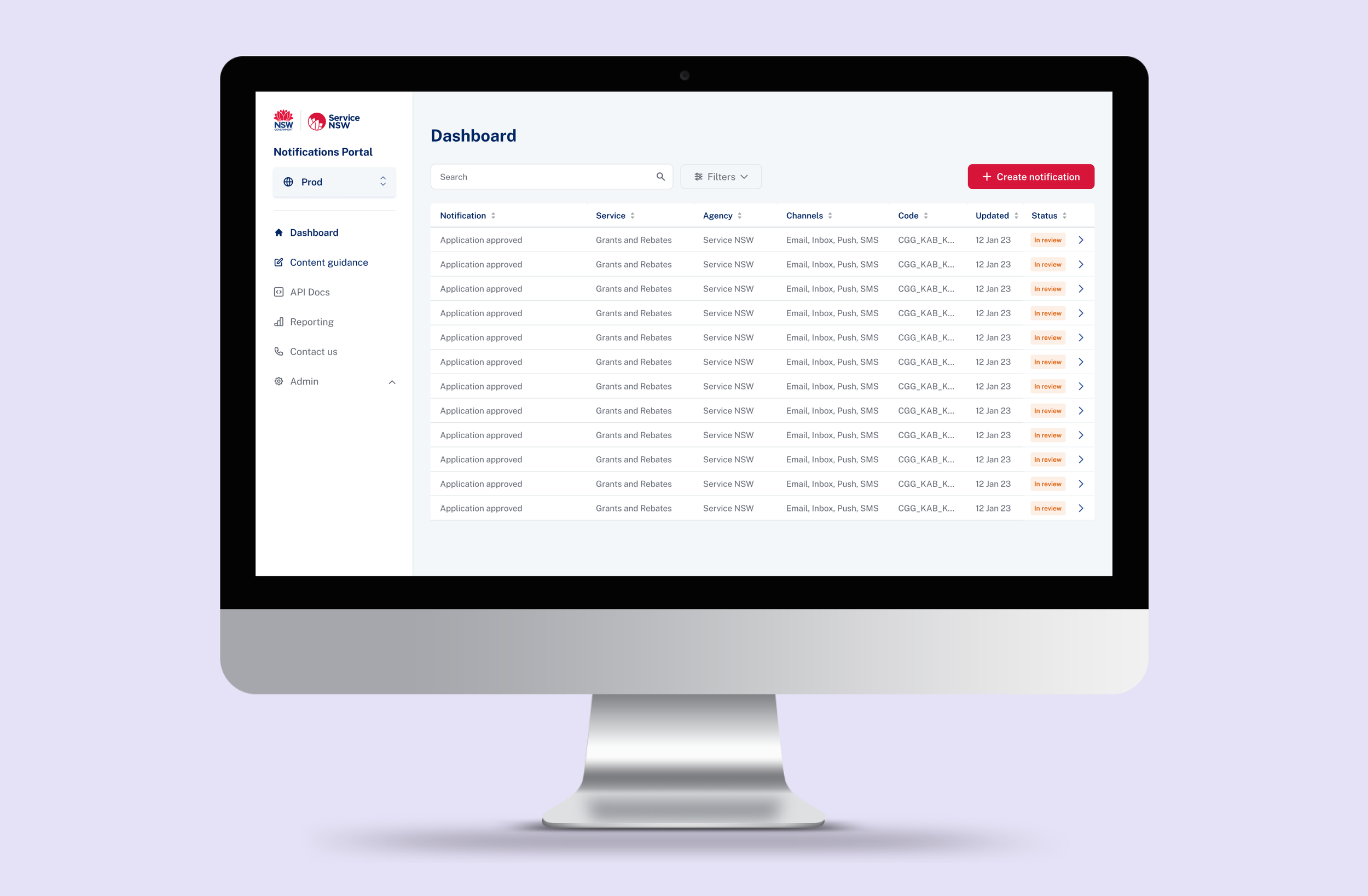 NSW Government Notifications Portal