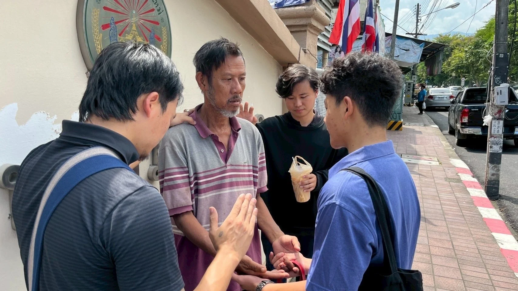 Street Outreach - Youth sharing the gospel on the streets after evangelism training 