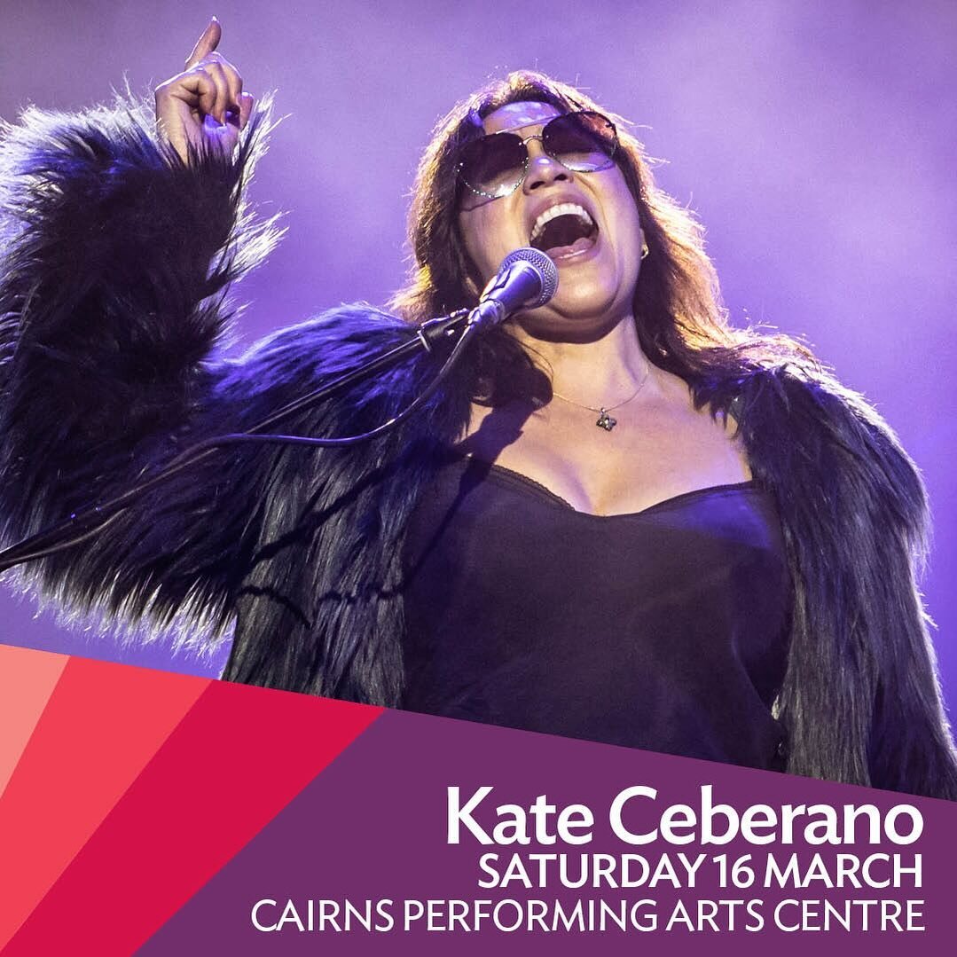 Heads up! Heading North with my band to @cairnsperformingarts as part of their #SummerSounds program 🔶 

One night only - Sat 16th March 

🎟️ ticket link in bio 

KateCeberano.Com
#cairns #livemusic @cairnscouncil
