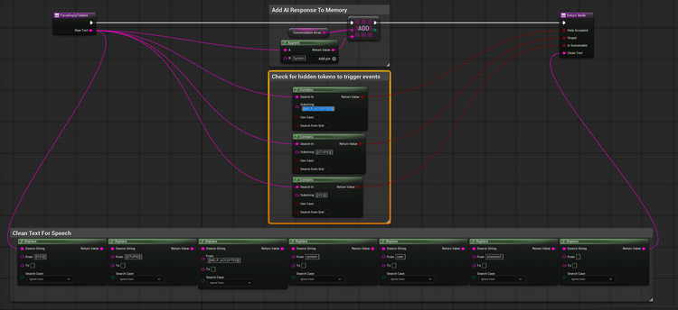 Parsing the AI Response — Blueprint screenshot