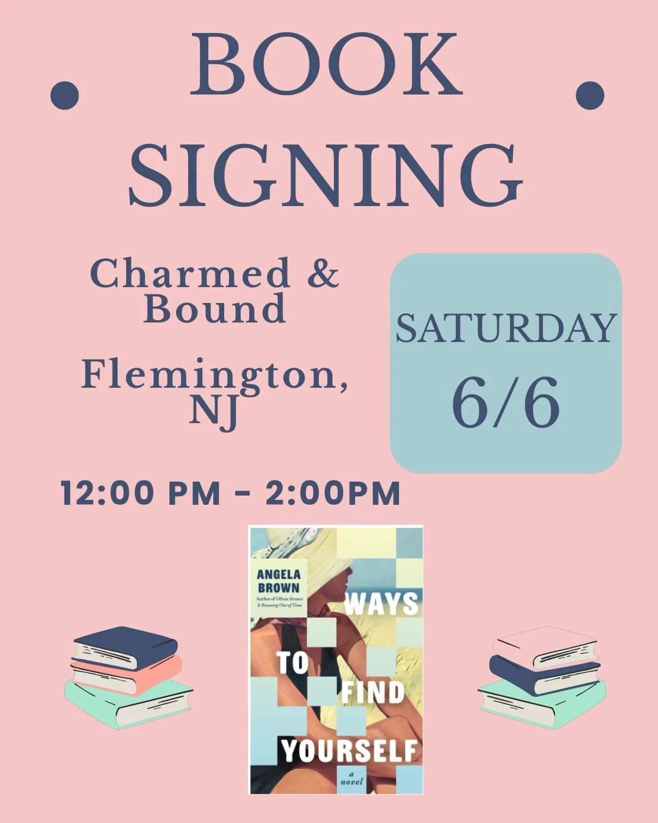 Looking forward to taking part in the @njbookstorecrawl on Saturday 6/6 at @charmednboundbooks! Be sure to stop by between 12-2 to say hello and to pick up a signed copy of WAYS TO FIND YOURSELF 😊