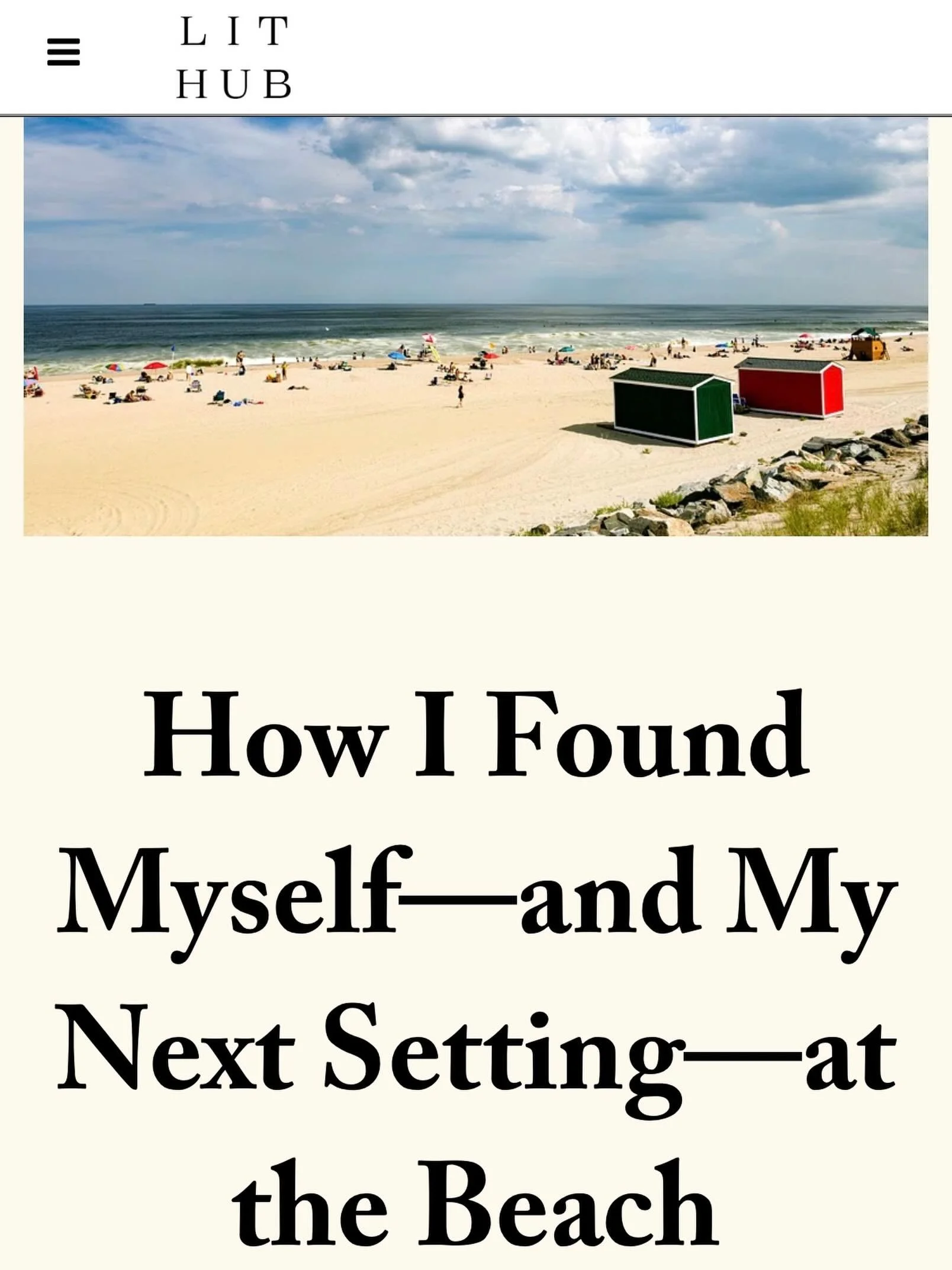 Thanks to @literaryhub for giving me the space to write about how I sort-of accidentally decided to set WAYS TO FIND YOURSELF at the beach! Funny to look back and remember that I didn&rsquo;t originally plan to set it there at all! 🏖️