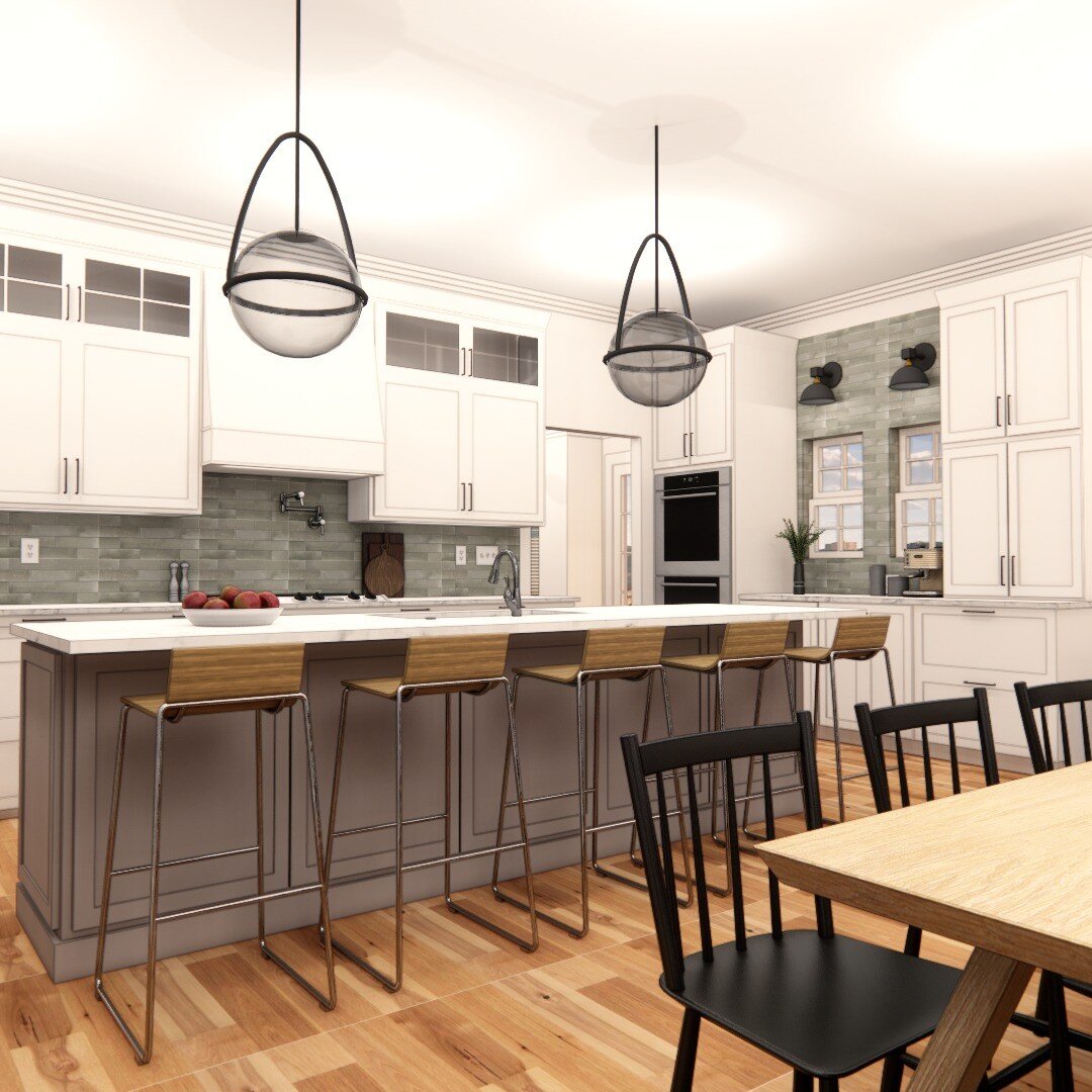 Happy Saturday Friends!

We're in the design phase for this kitchen remodel and can't wait to turn these 3D renderings into reality. Our creative minds are working overtime to make sure each decision leads us one step closer to the perfect end design