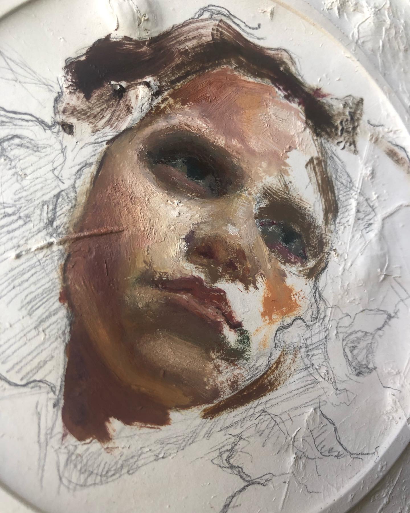 Gahhhh&hellip;. I had to 

#oilportraitpainting #plastercast
