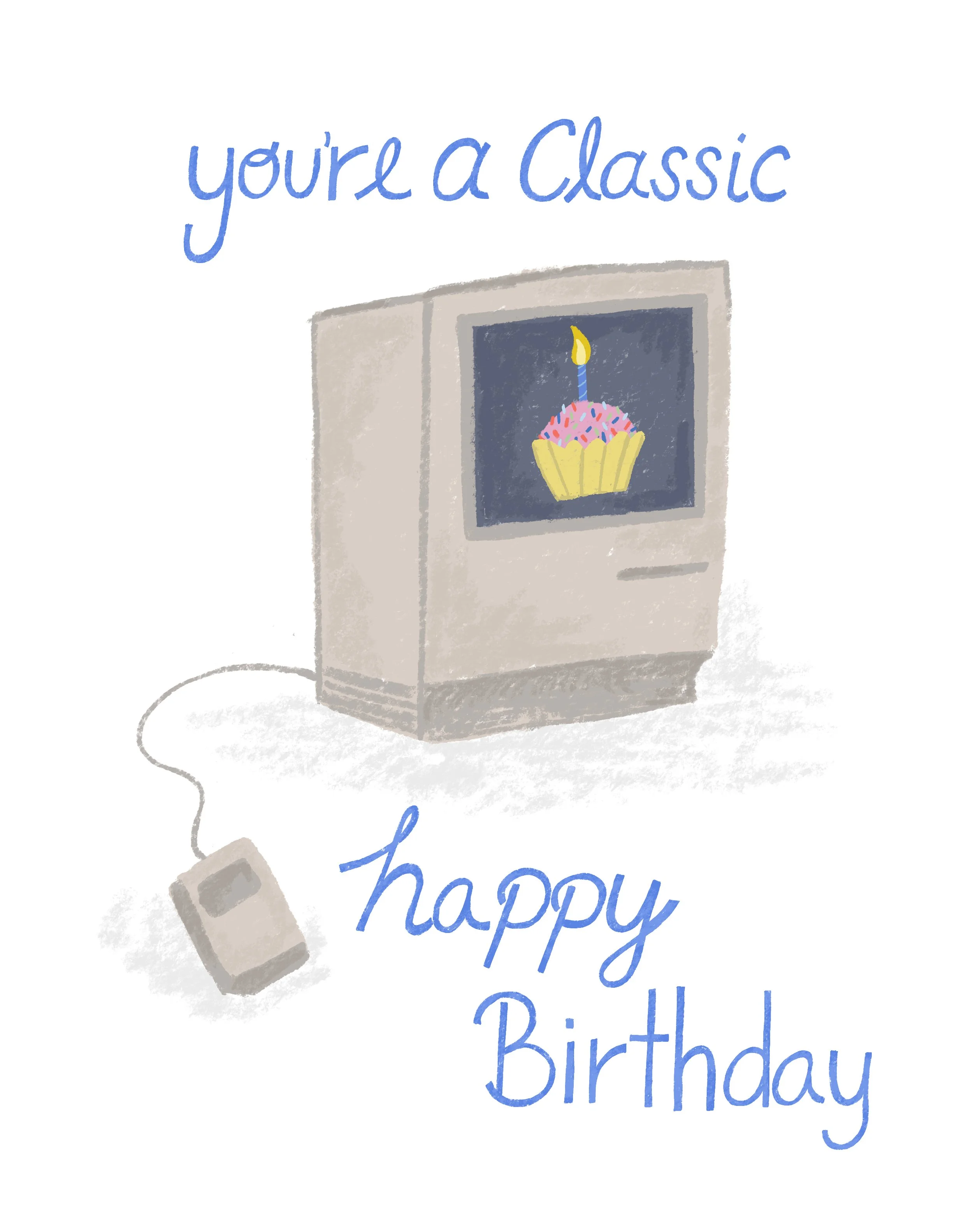 Classic Apple Computer Card