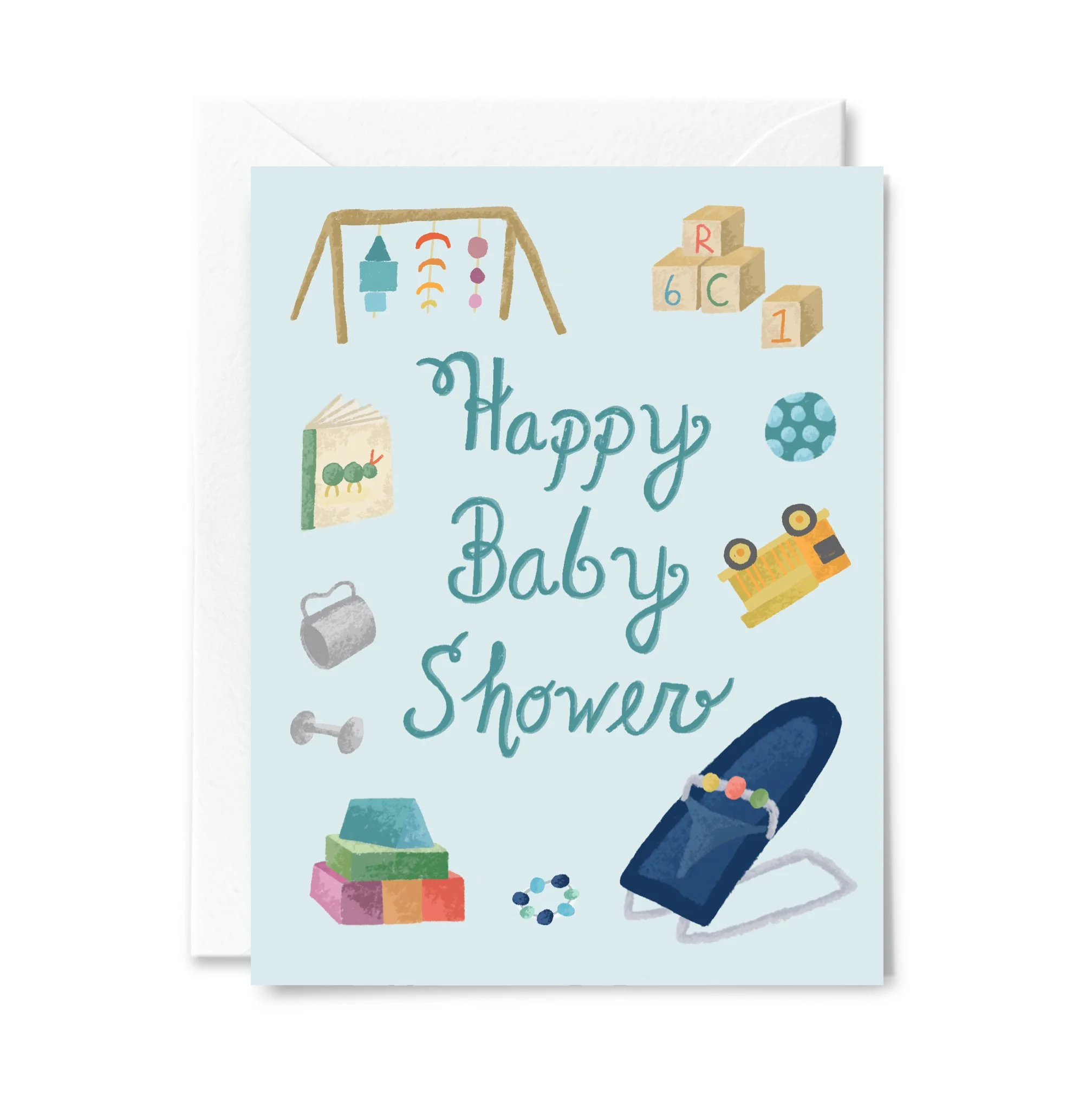 Happy Baby Shower Blue Card