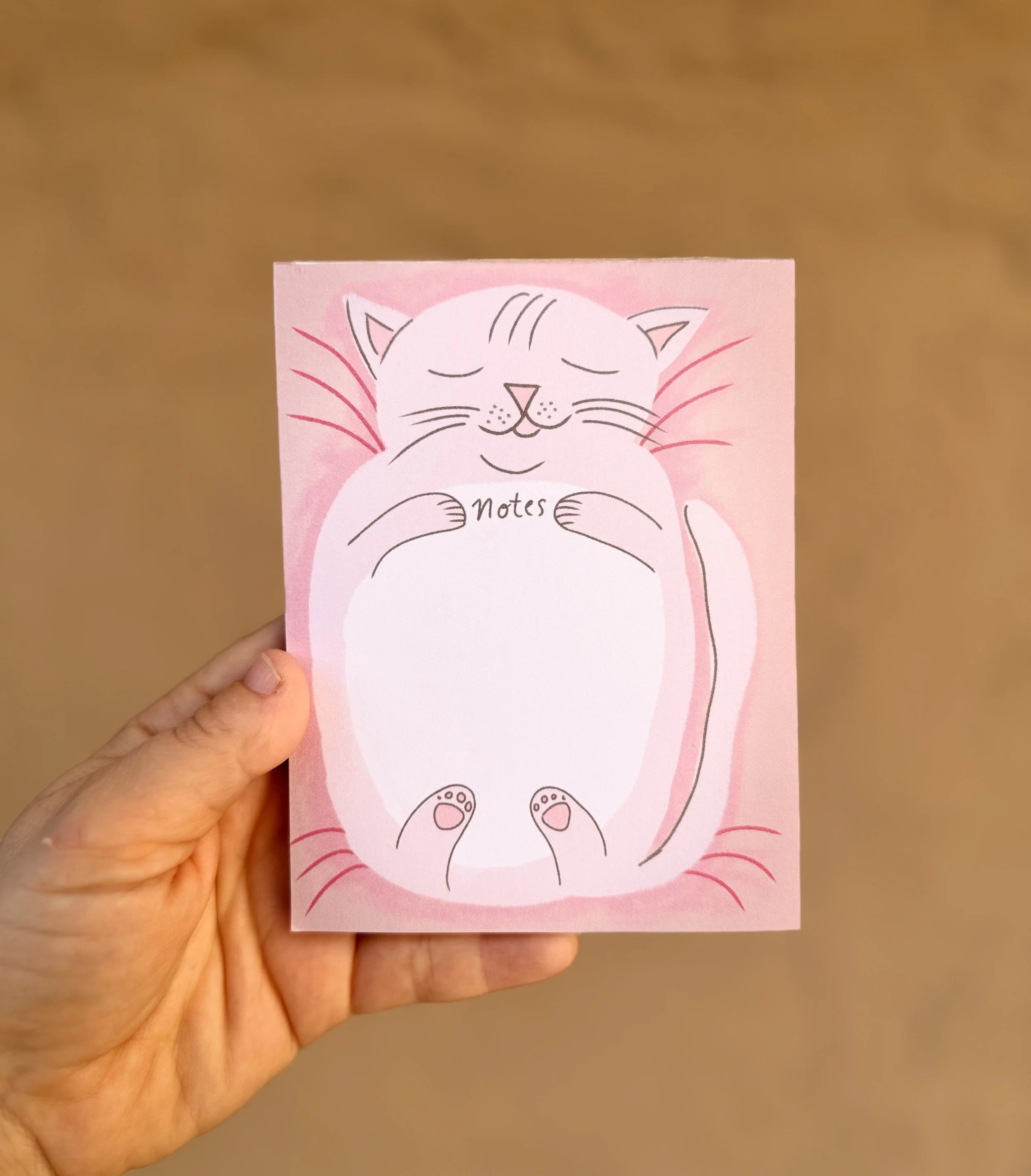Sweet Napping Cat Notepad