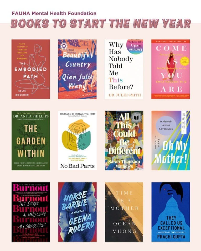 Here are some books recommended by a mental health therapist that you can read to kick off 2024! ⭐️ Let us know which ones you have read already and which you want to read!
.
.
.
#mentalhealth #mentalhealthbook #mentalhealthbooks #mentalhealthbookclu
