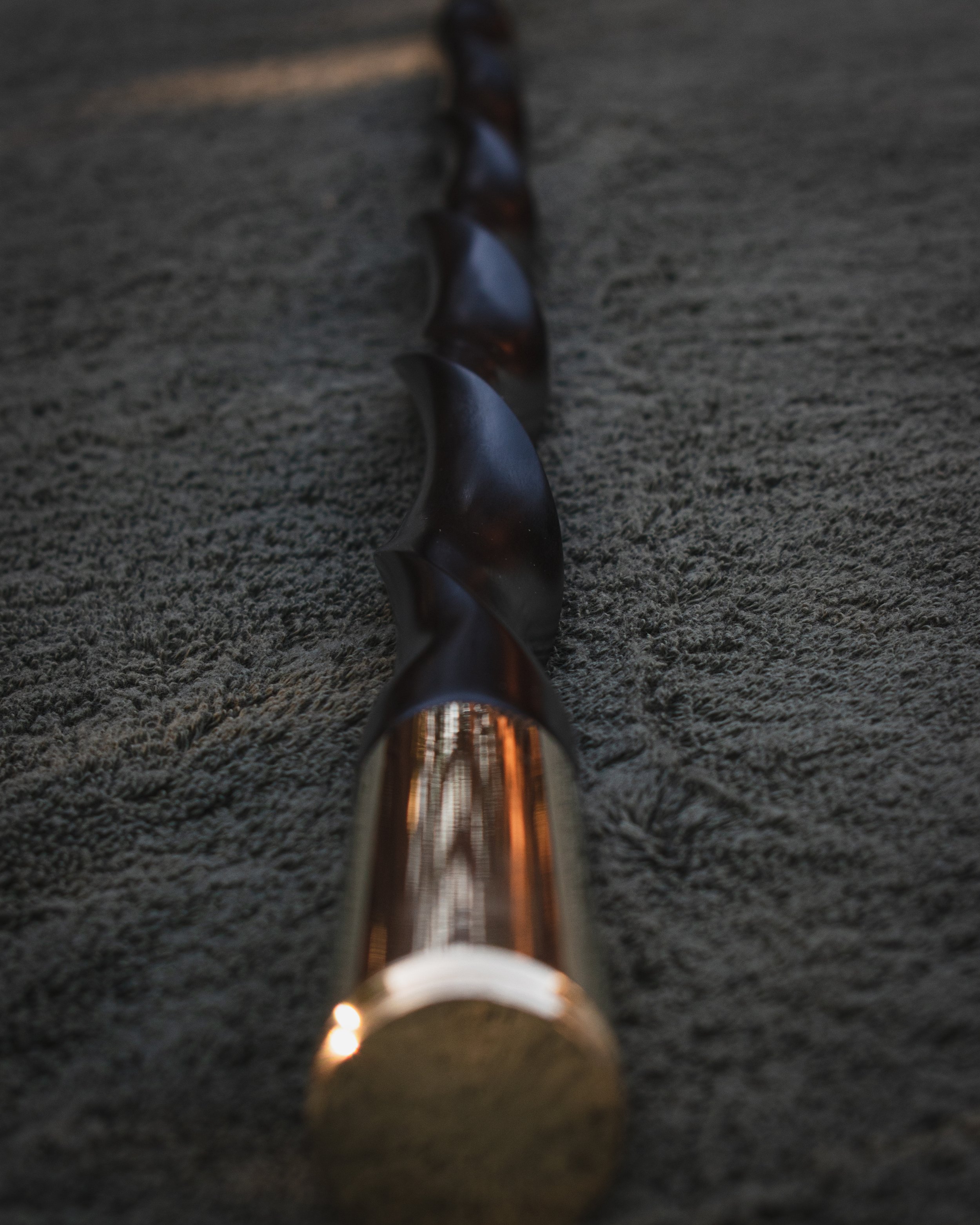 Twisted Black Military Drill Cane