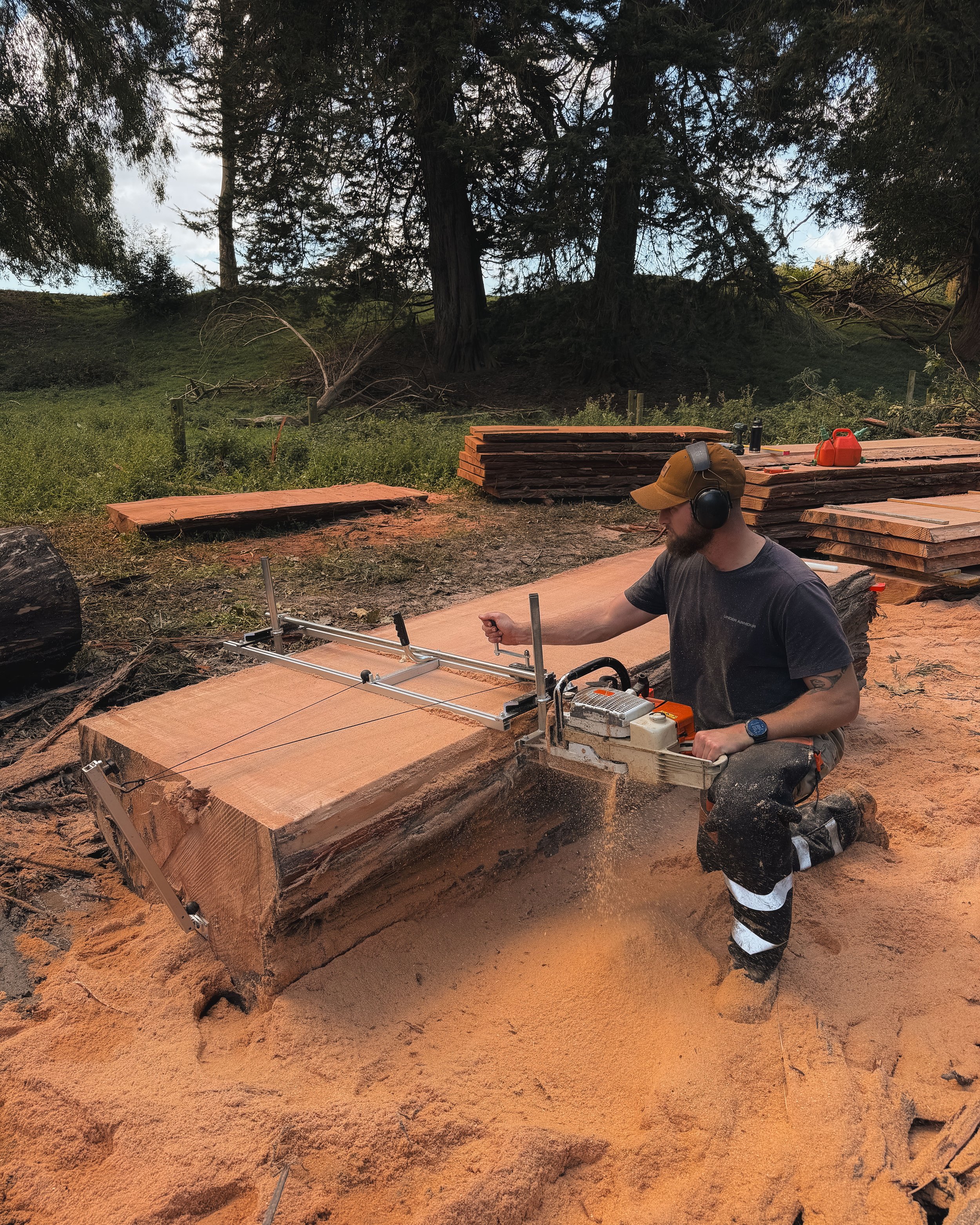 Granberg Alaskan Mill Slabbing Redwood