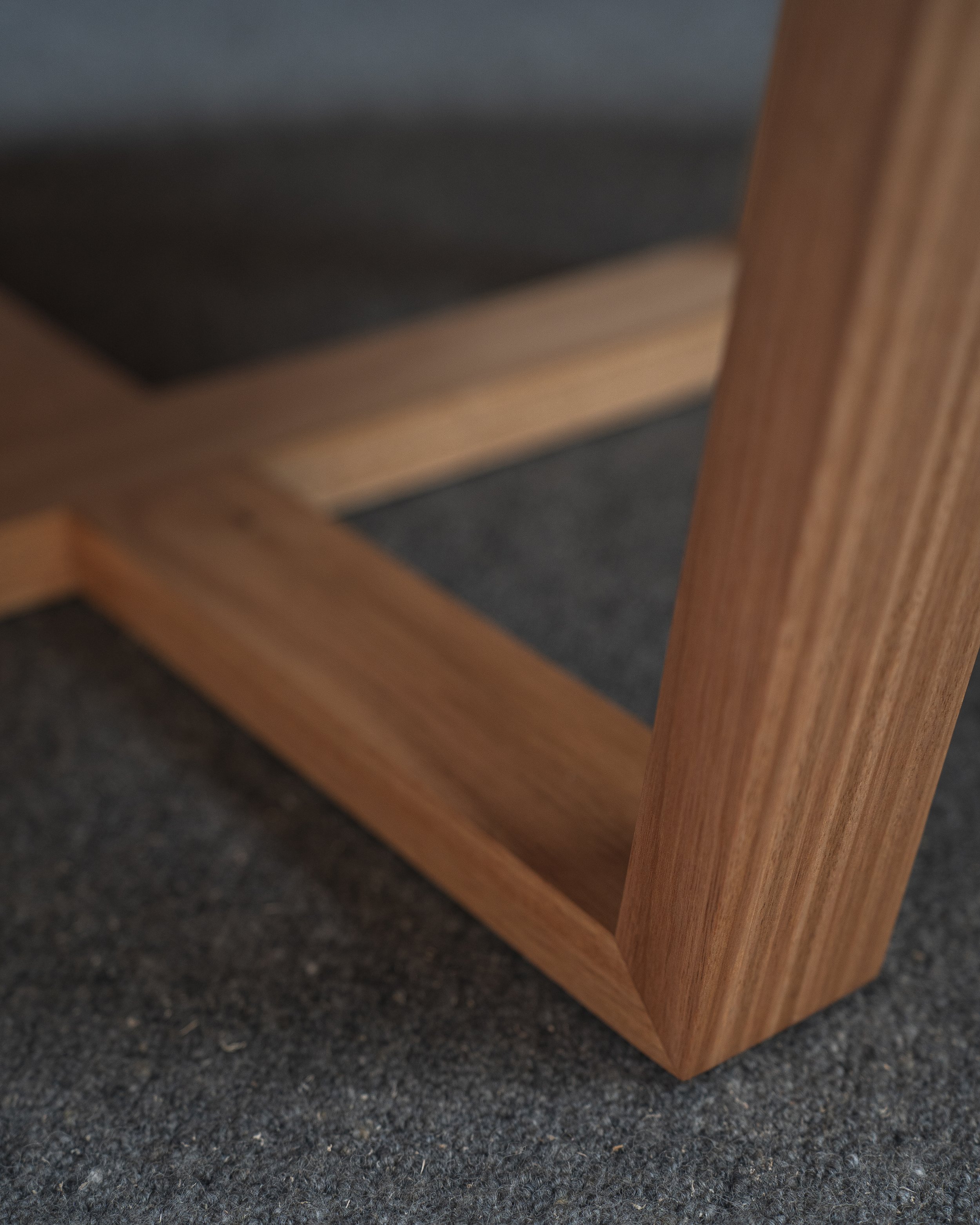 Mitered leg joint.
