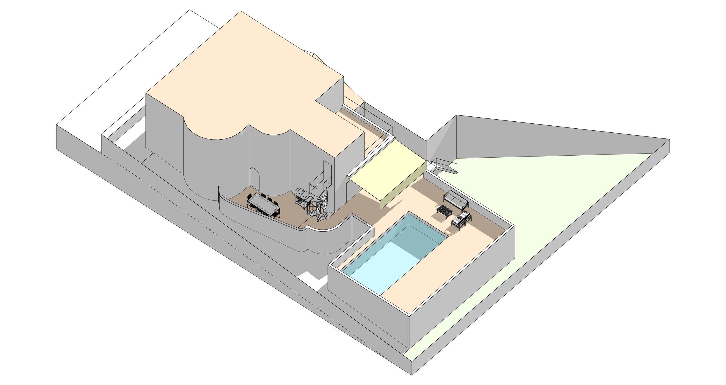 Proposed Aerial View - Terrace West Extension