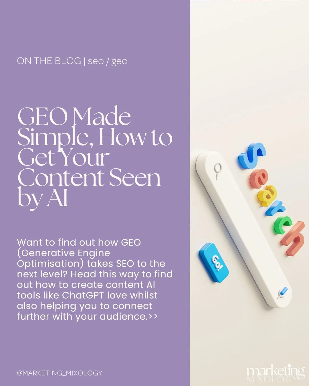 🚀 GEO is the latest thing in search!

It&rsquo;s all about getting your business front and centre in results that AI tools like ChatGPT love&hellip; while staying human-led and actually helping you connect with your audience. 💡

In my latest blog, 