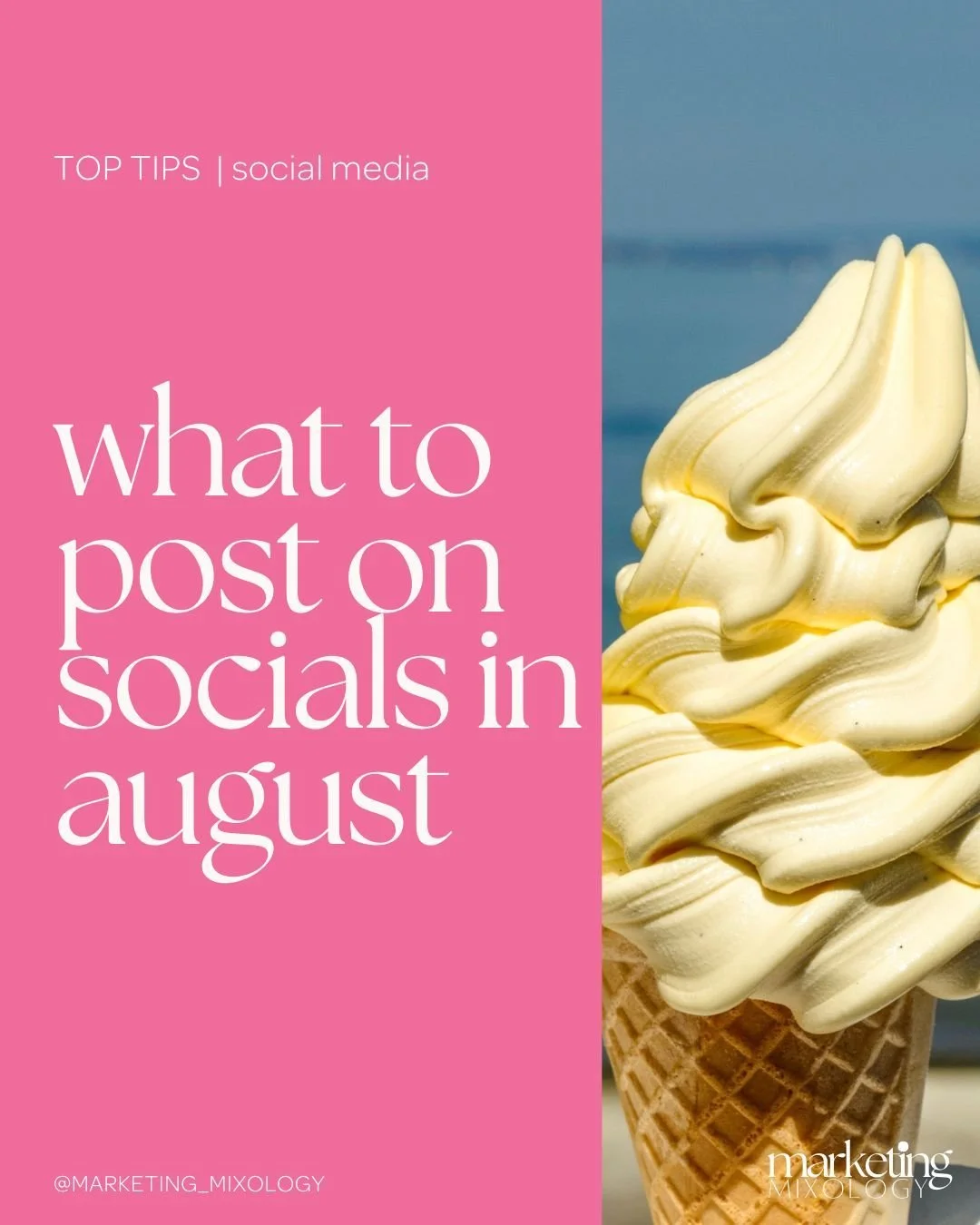 Stuck on what to post in August?

If your content calendar is looking a bit bare, here&rsquo;s a bunch of awareness days and month-long themes you can piggyback on to stay visible, relevant, and (most importantly) have fun with your content:

📅 Mont