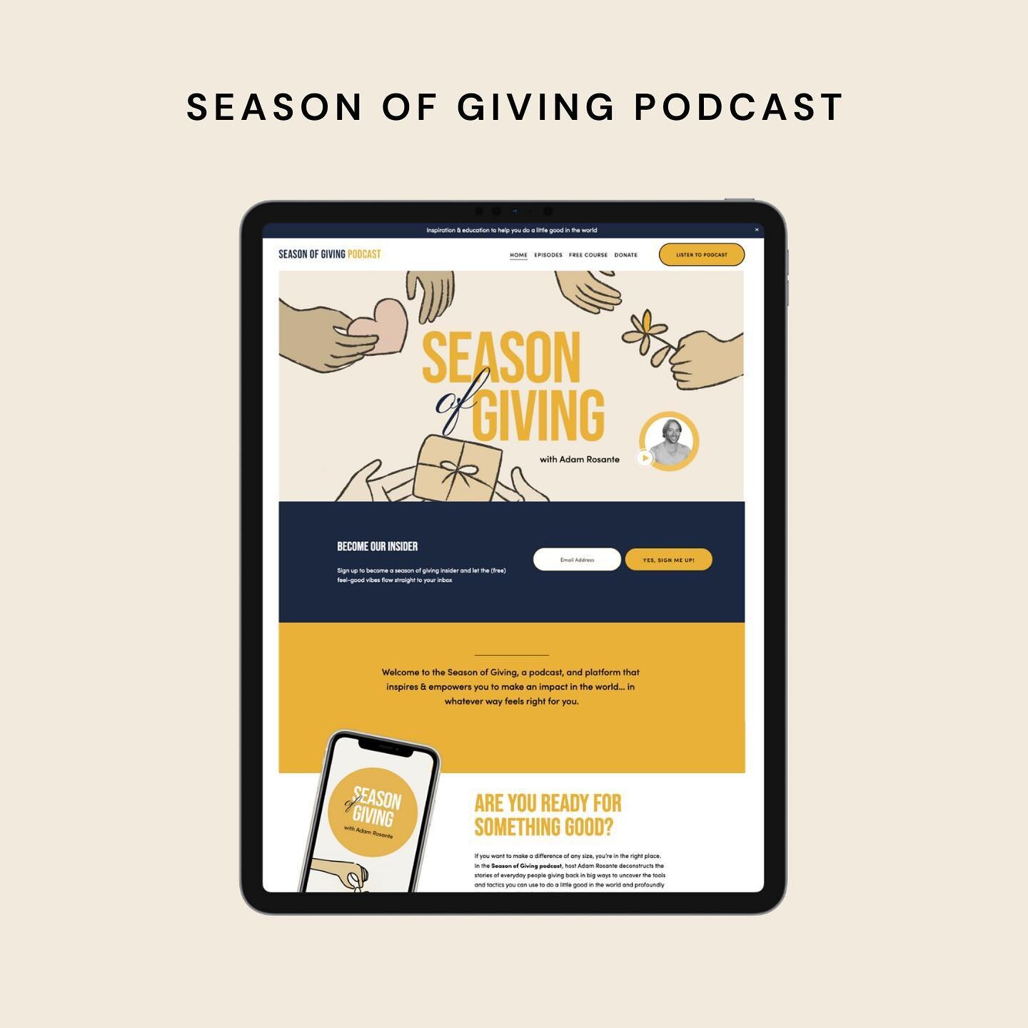 Swipe left to see one of our latest portfolio cases &ndash; a website for a philantropist and podcaster Adam Rosante @adamrosante. This project is one of our favorite designs of 2022.

Adam needed a Squarespace website that could host a podcast and a