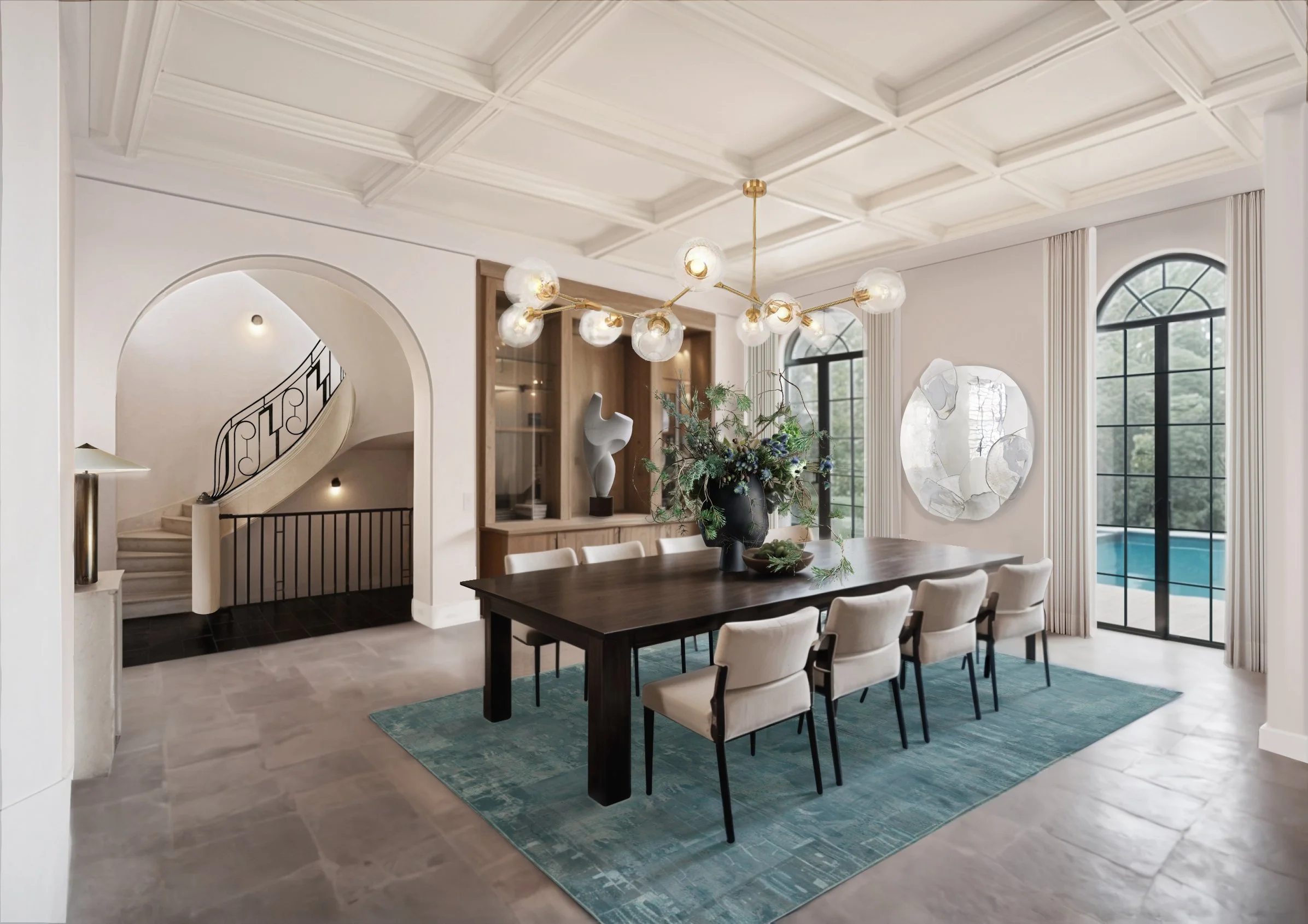 French Mediterranean villa, South of France - Interior Design