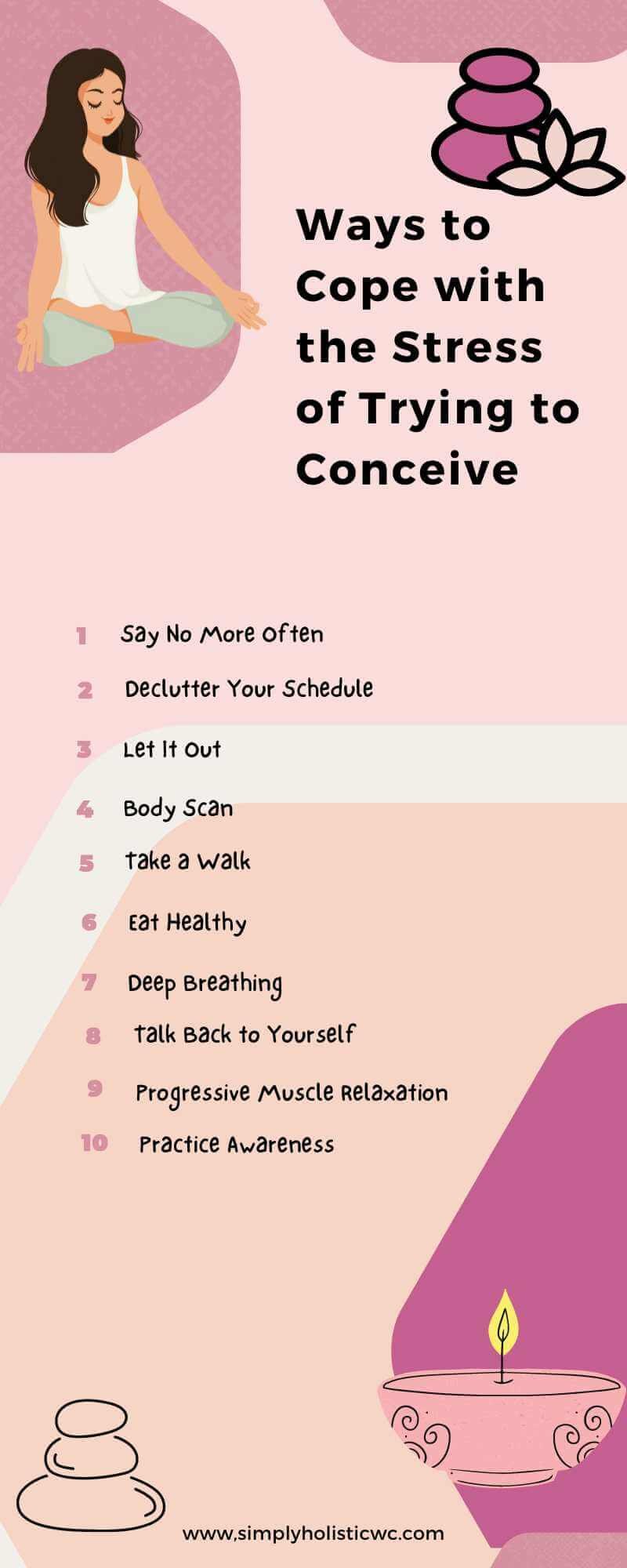 Ways to cope with stress when trying to conceive