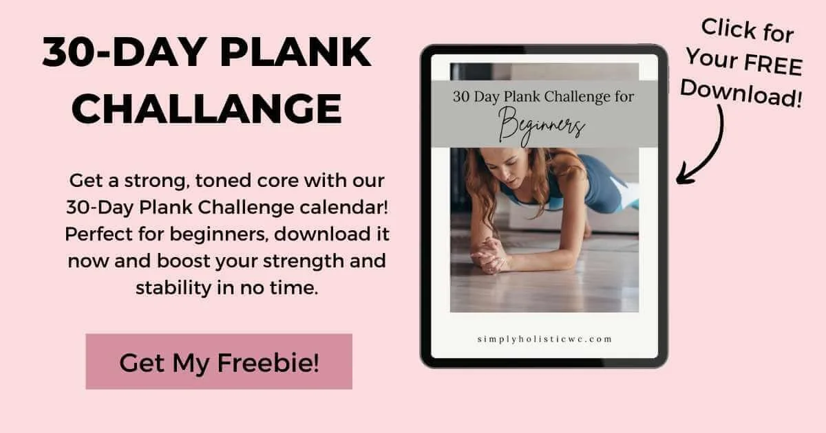 30 Day Plank Challenge for Beginners | Free Printable — Simply Holistic ...