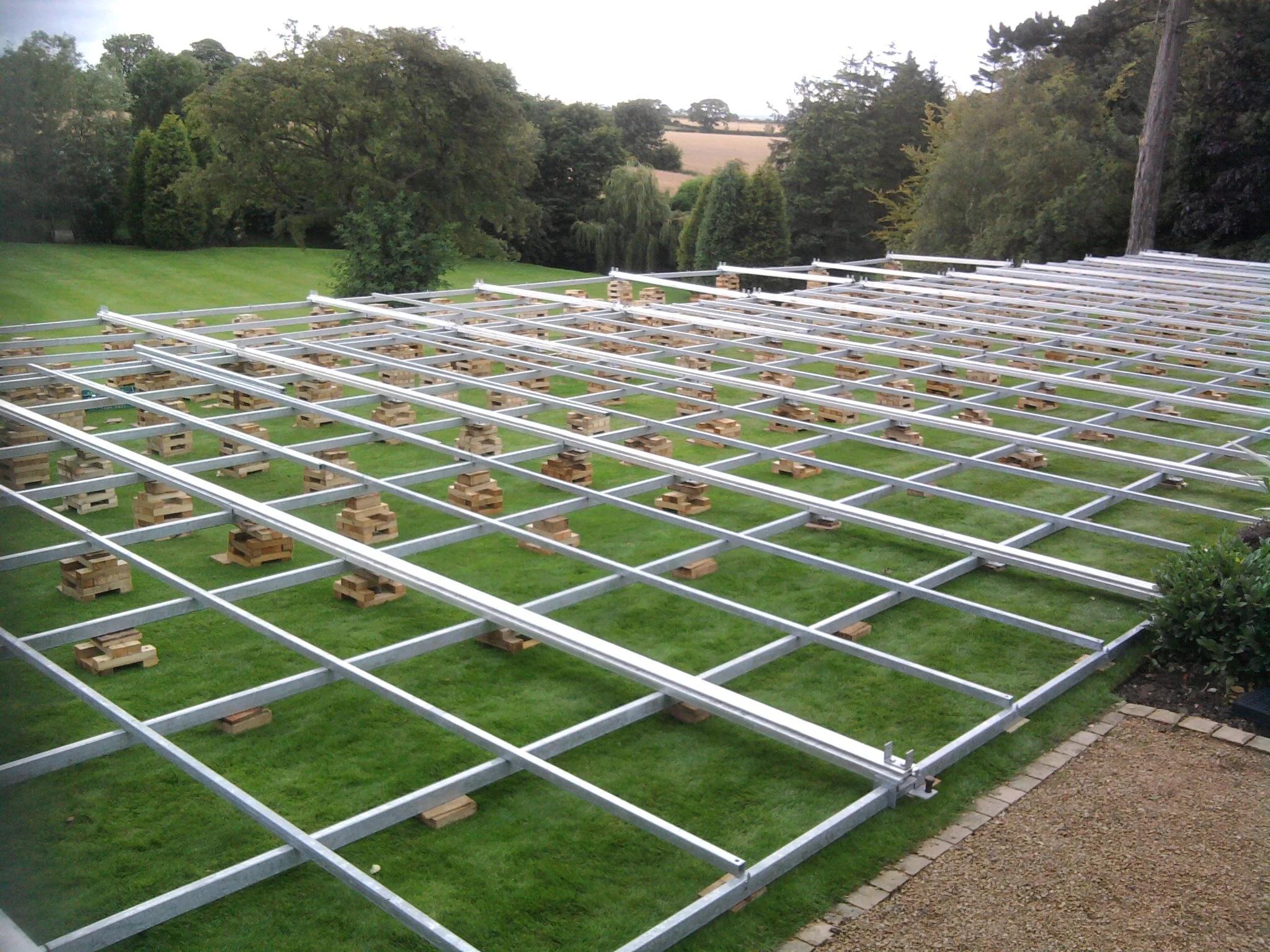 Ground work for marquee build - level flooring