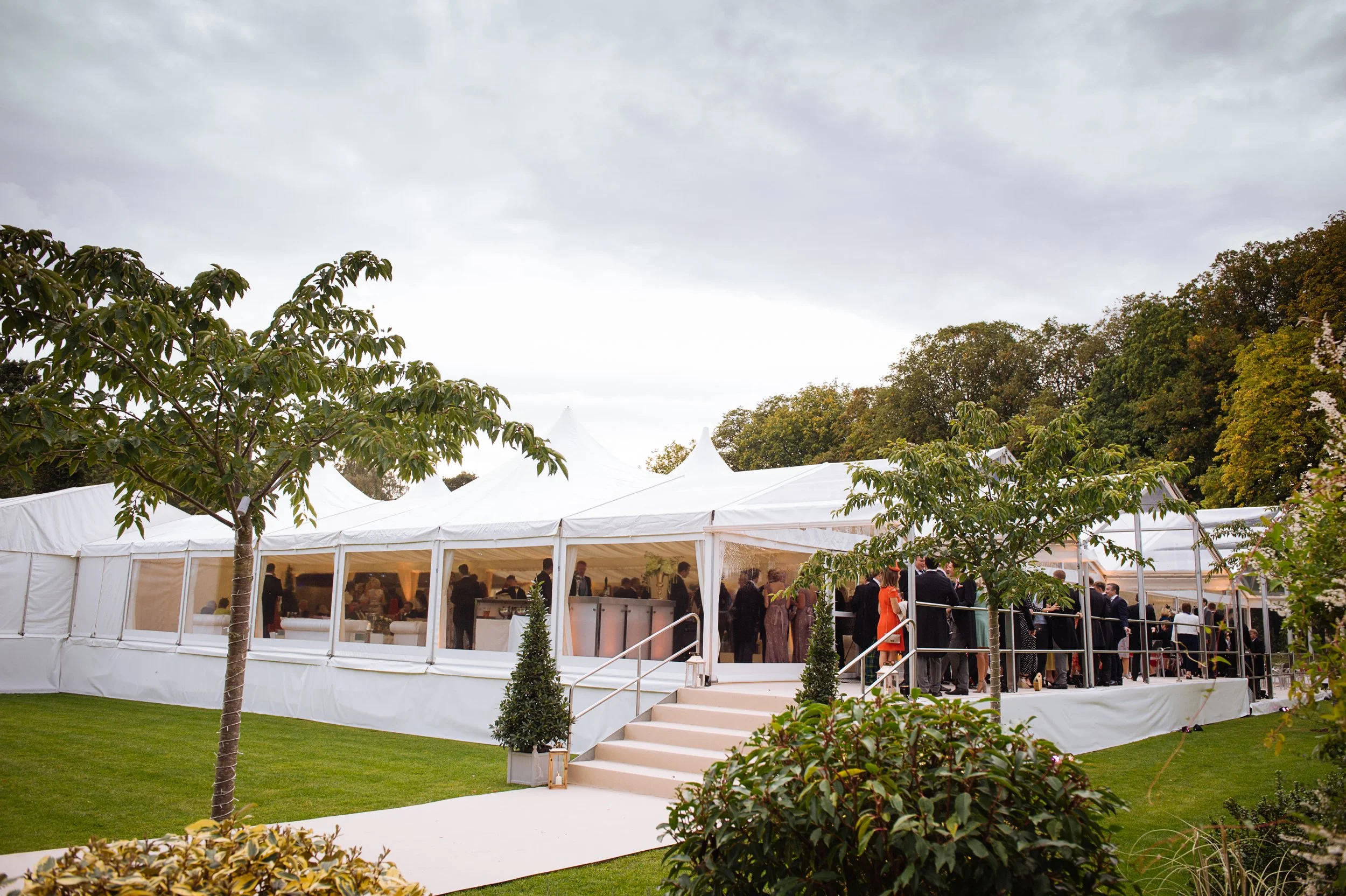 Beautiful walkways and stairs to add elegance to your marquee entrance