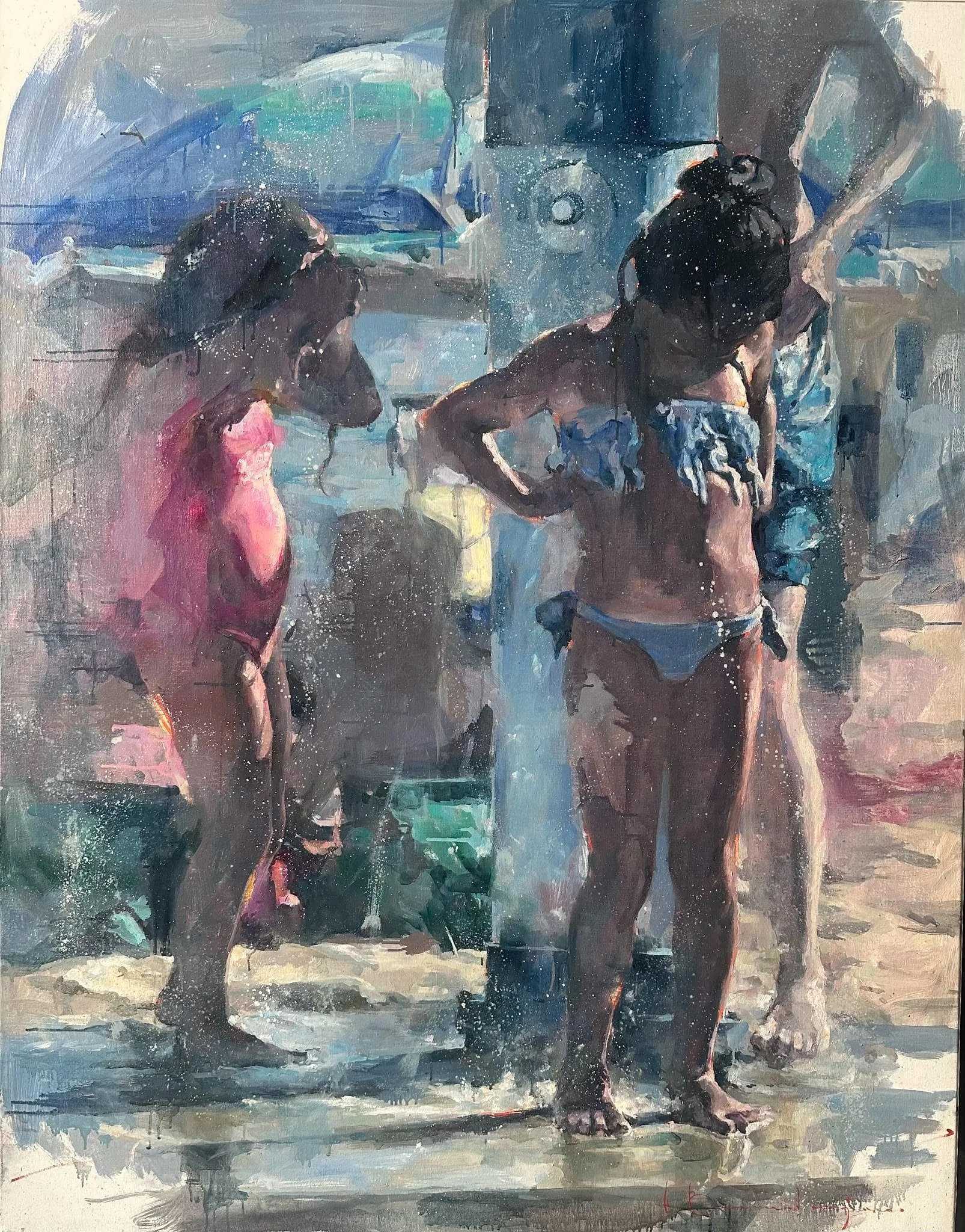 3 Sous la douche, 146x114cm, ht, AdeLA BURDUJANU 5200€ copie.jpg