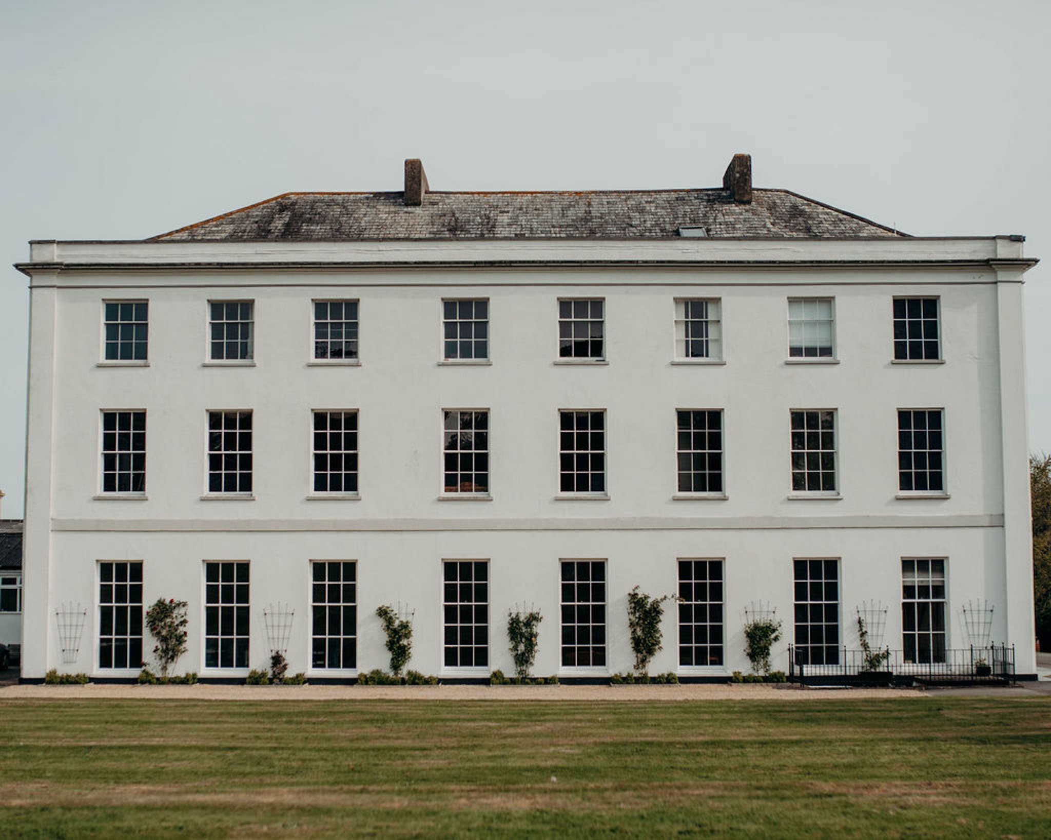 Photograph of the back of the historic stately home and North Devon wedding venue Moreton House.