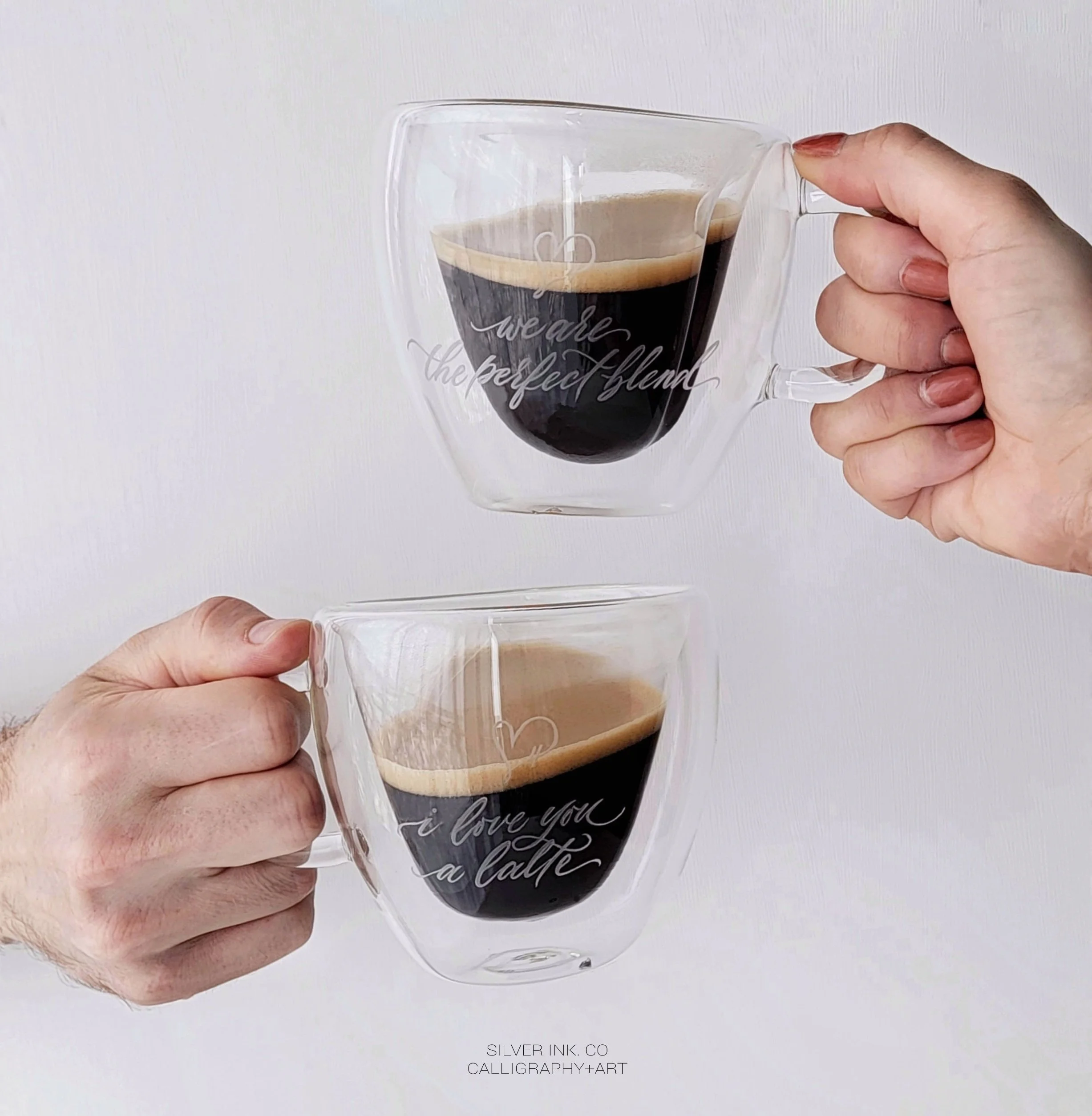 Silver Ink calligraphy engraving coffee mug couple mug.jpg
