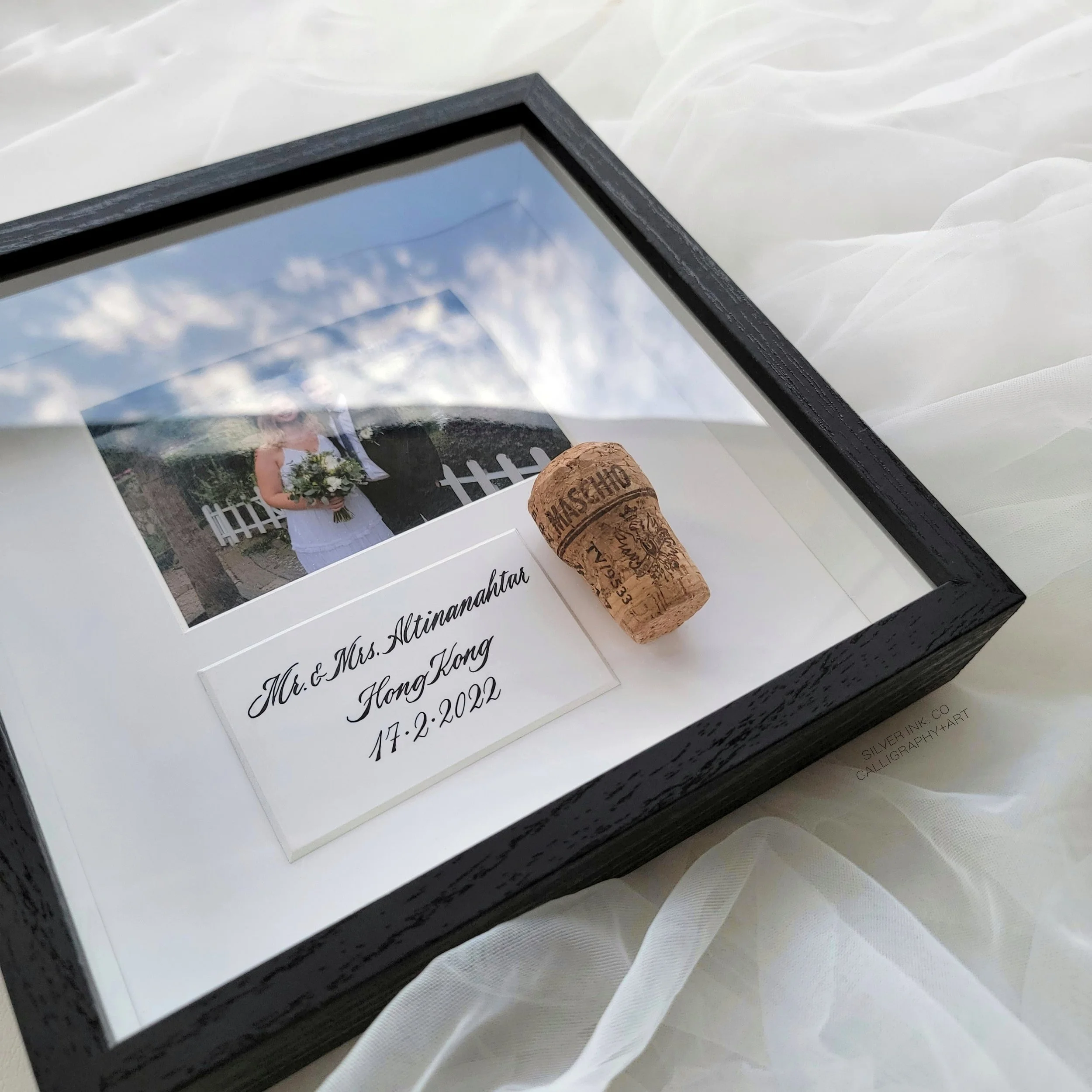 Silver Ink calligraphy Wedding Calligraphy souvenirs gifts keepsake.jpeg