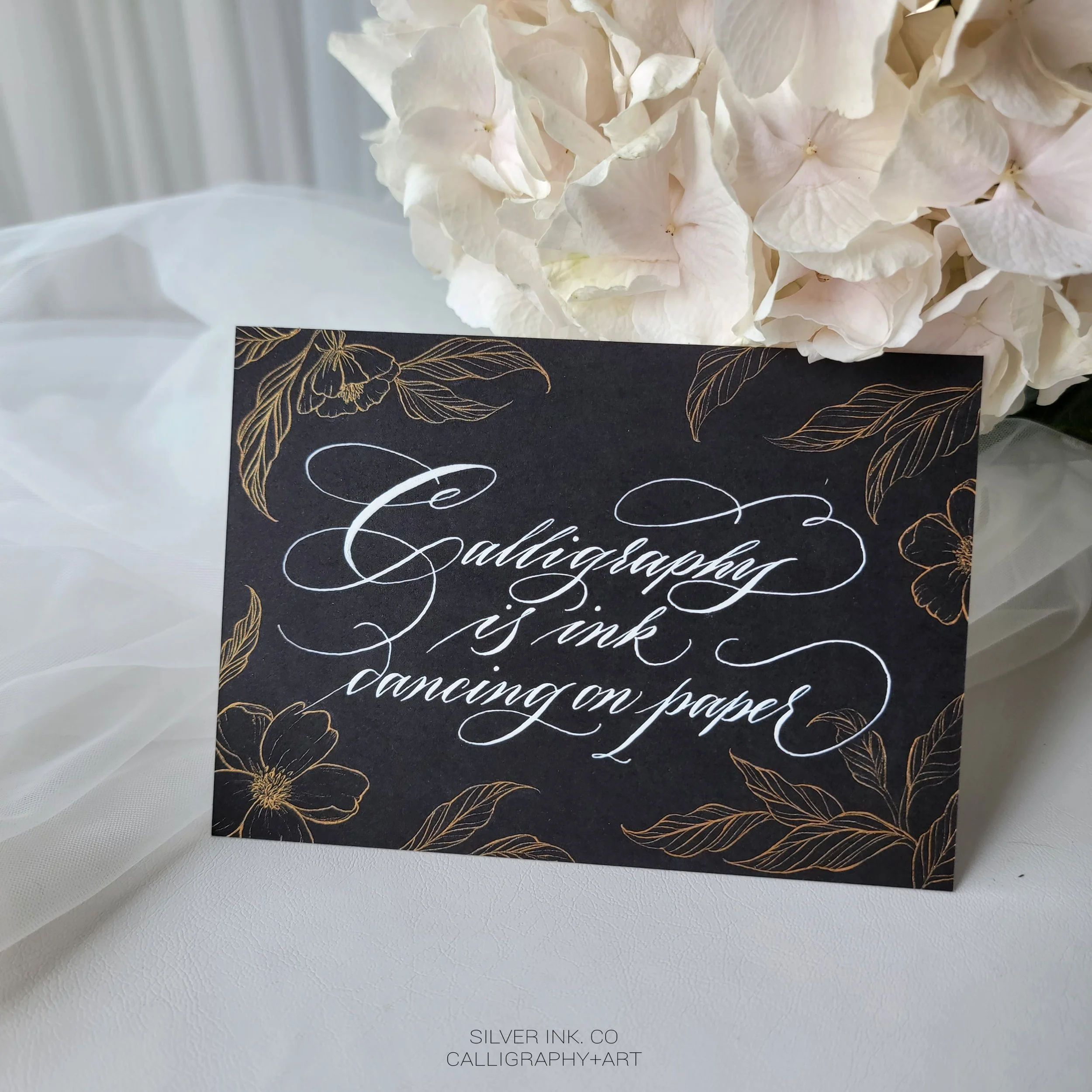 Silver Ink calligraphy card writing peony moody.jpg