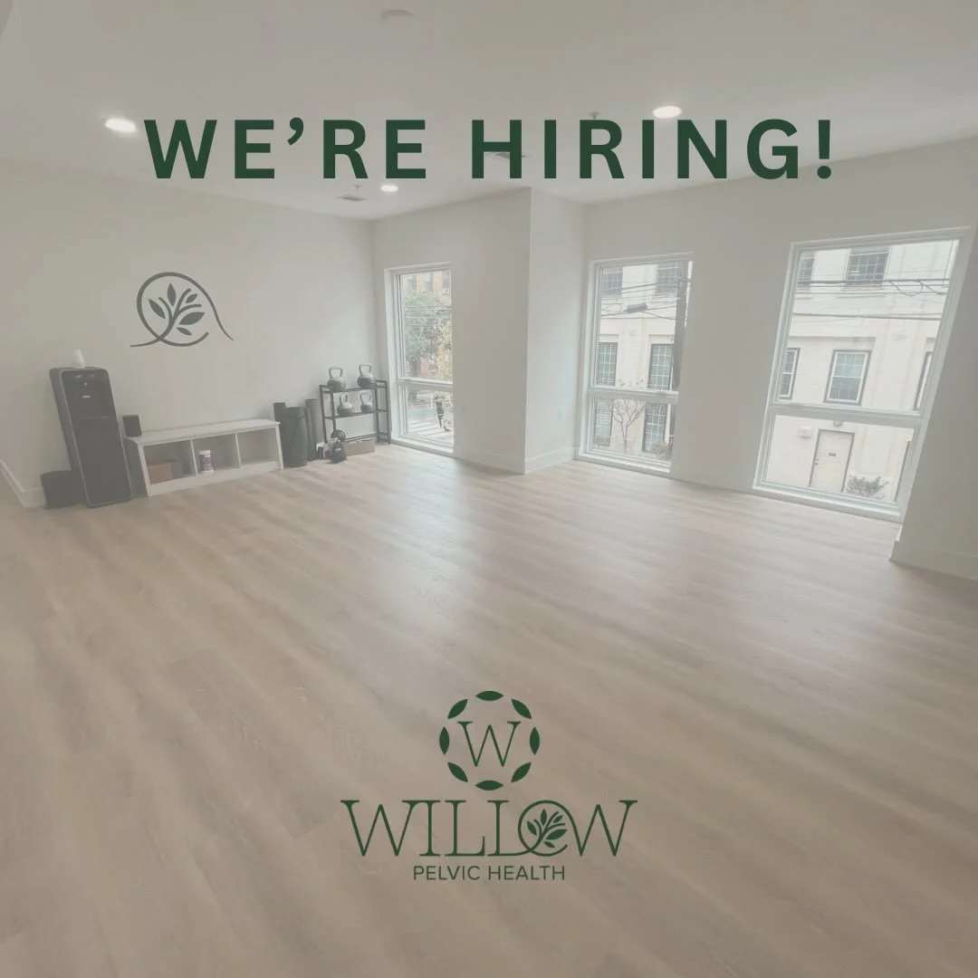 We&rsquo;re hiring! 🙌🏼

We are looking for the right pelvic PT to join our team - someone who shares our pride, passion and dedication  to our amazing patient community. Willow is a place where both our patients and providers thrive. This means a c