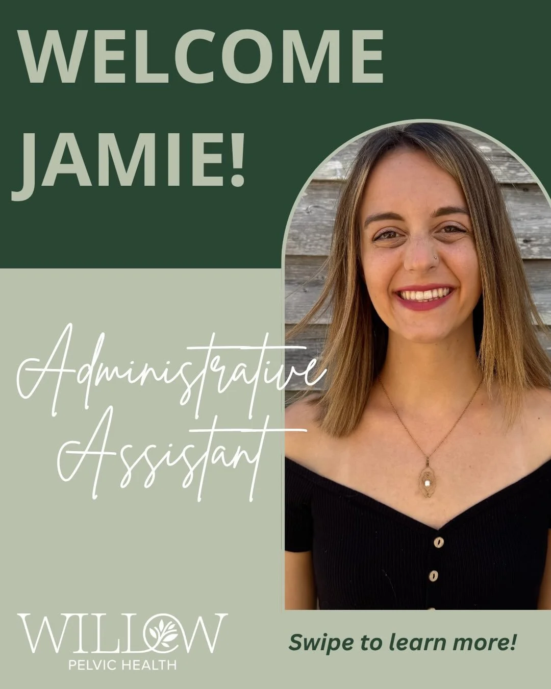 We are so excited to welcome our new Administrative Assistant, Jamie!

As our practice continues to grow, we are grateful to have someone who shares our commitment to creating a warm and supportive experience for every patient. 

You may notice her n