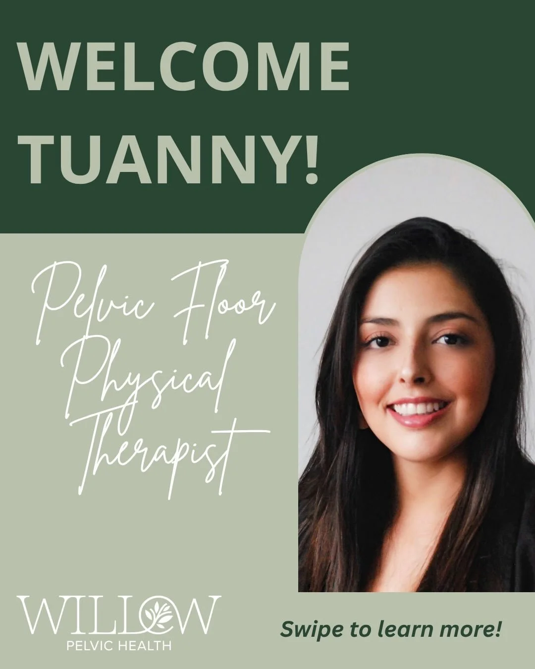 We are so excited to welcome Tuanny to the Willow Pelvic Health team! 

With over 13 years of experience across ICU, inpatient rehab, and outpatient settings, she brings a well-rounded approach to pelvic health and a truly compassionate perspective s