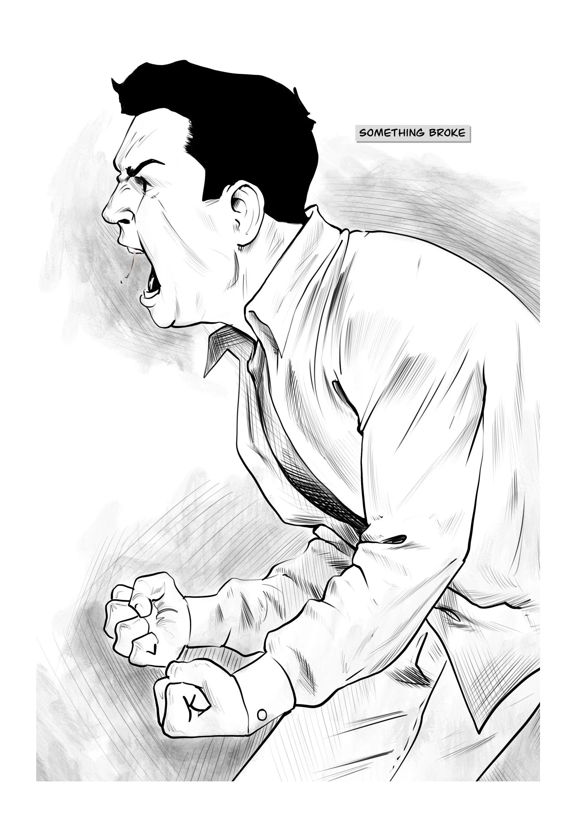 A splash page from "An Evening with Her" A project for a private client. 