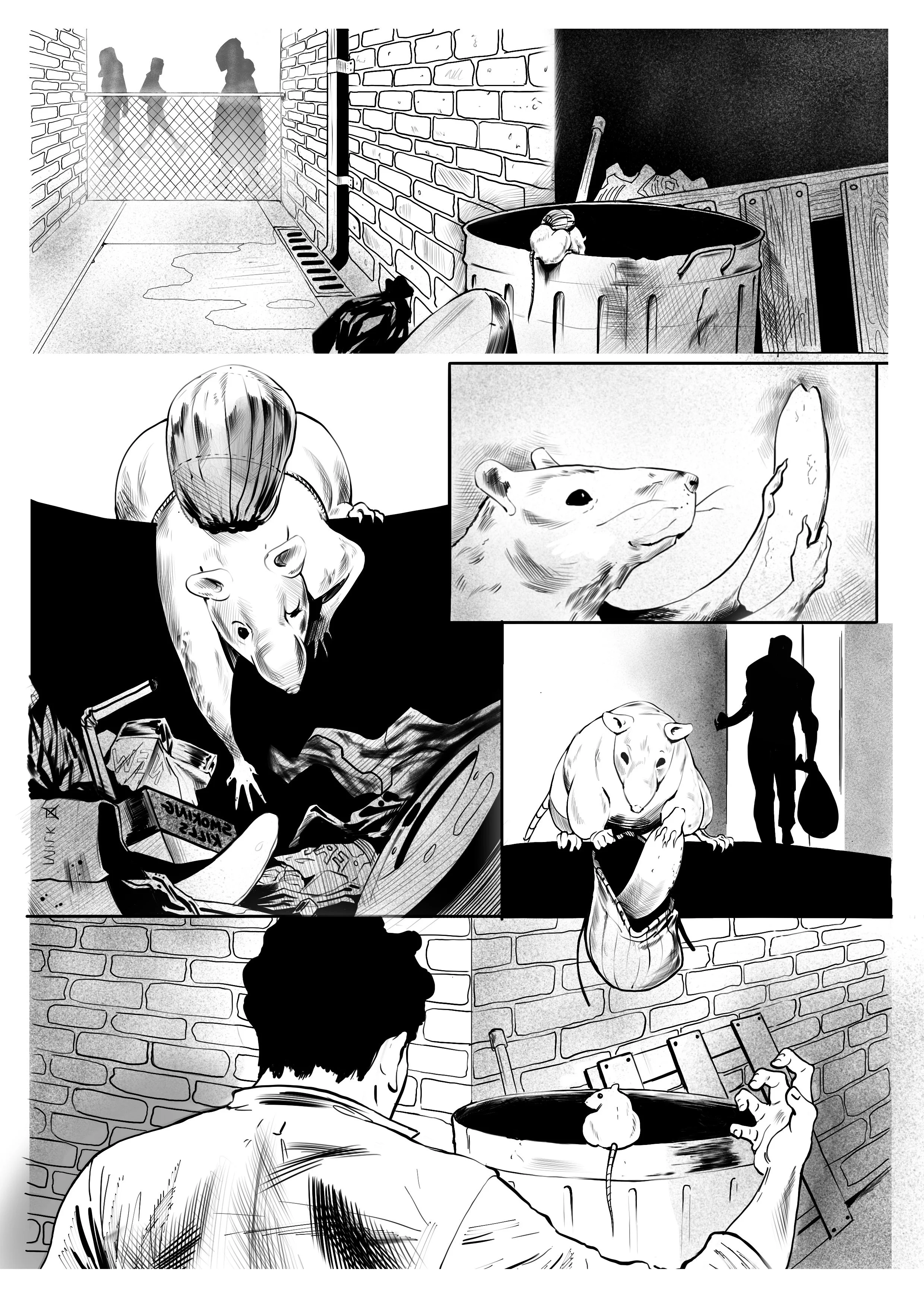 A page from a personal Project. Digital Inks. 