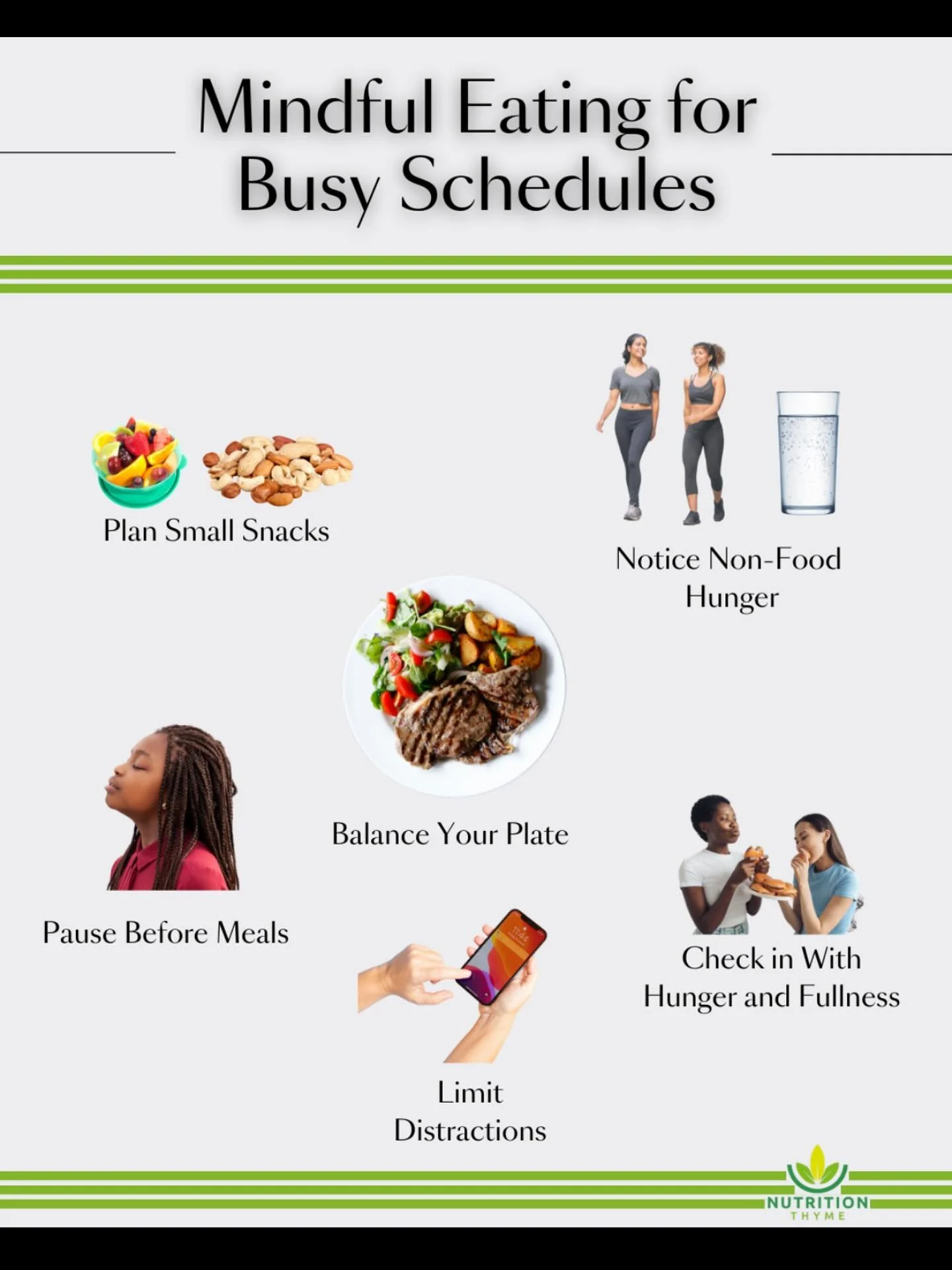 Mindful Eating for Busy Schedules 🍎⏰

🗓️September often brings a shift back into structure; whether it&rsquo;s school, work, or just busier routines. When life gets hectic, it&rsquo;s easy to eat on autopilot: grabbing whatever&rsquo;s quick, multi