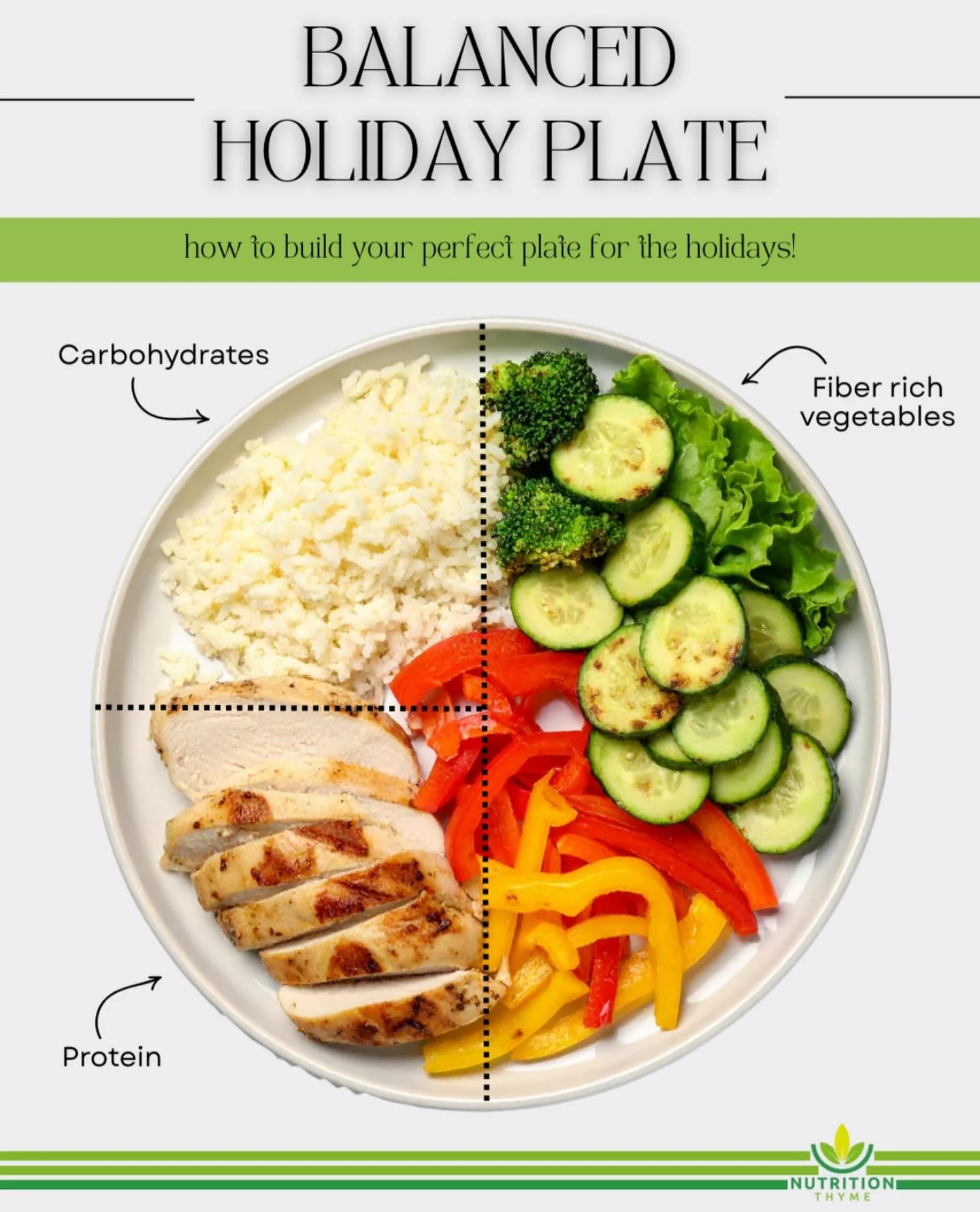 Building a Balanced Holiday Plate

Holiday meals are meant to be enjoyed, and you don&rsquo;t have to choose between feeling satisfied and feeling sluggish. The key is creating a plate that balances comfort, nourishment, and joy - without food rules,