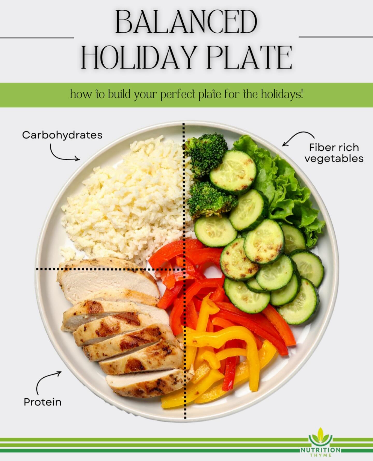 Building a Balanced Holiday Plate

Holiday meals are meant to be enjoyed, and you don&rsquo;t have to choose between feeling satisfied and feeling sluggish. The key is creating a plate that balances comfort, nourishment, and joy - without food rules,