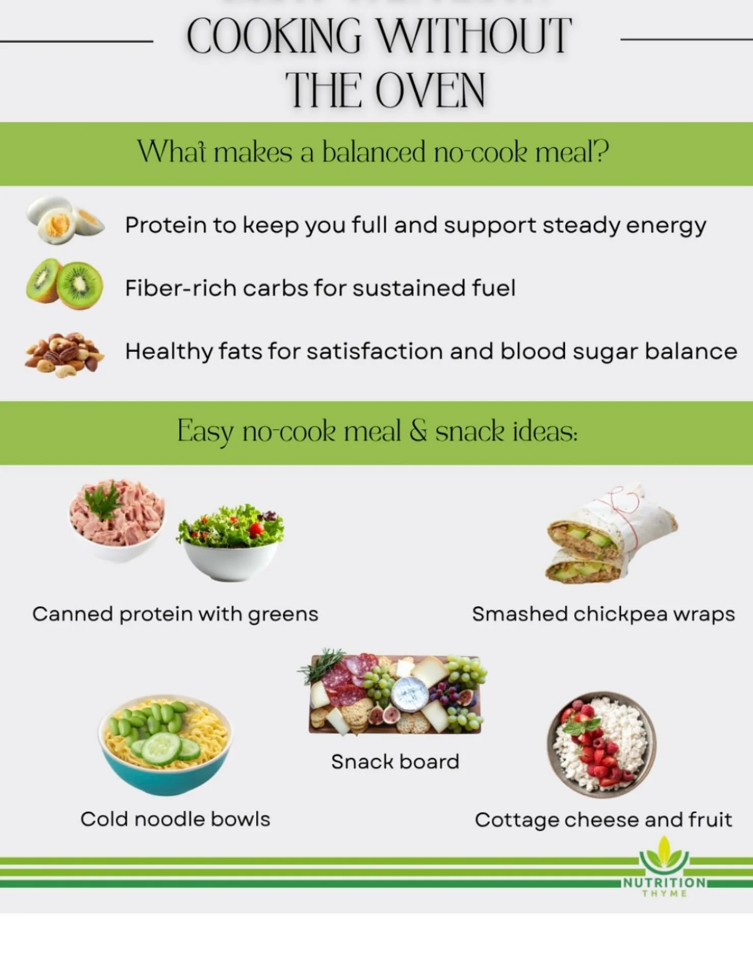 🔥Beat the Heat: Delicious meals without turning on your oven🙅🏻&zwj;♀️
Summer is officially here, and so is the season of not wanting to stand over a hot stove. Some of the most nourishing, satisfying meals require zero cooking. Whether you&rsquo;r