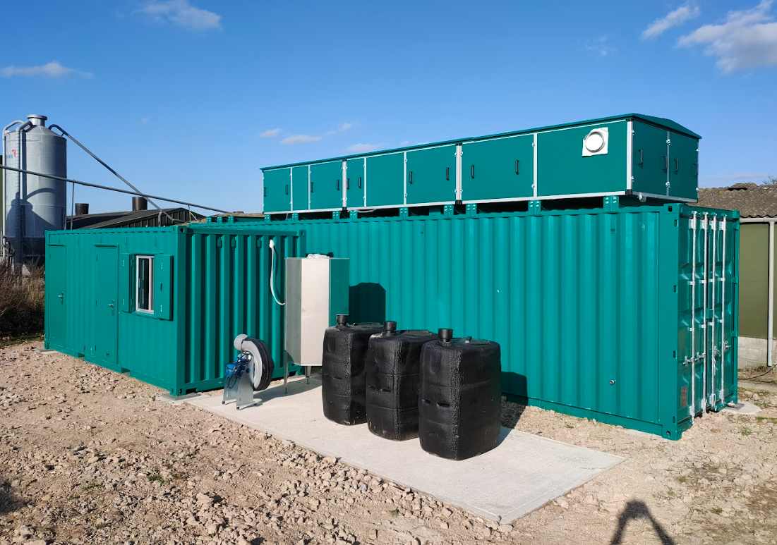 exterior of entocycle's bioreactor university of leeds