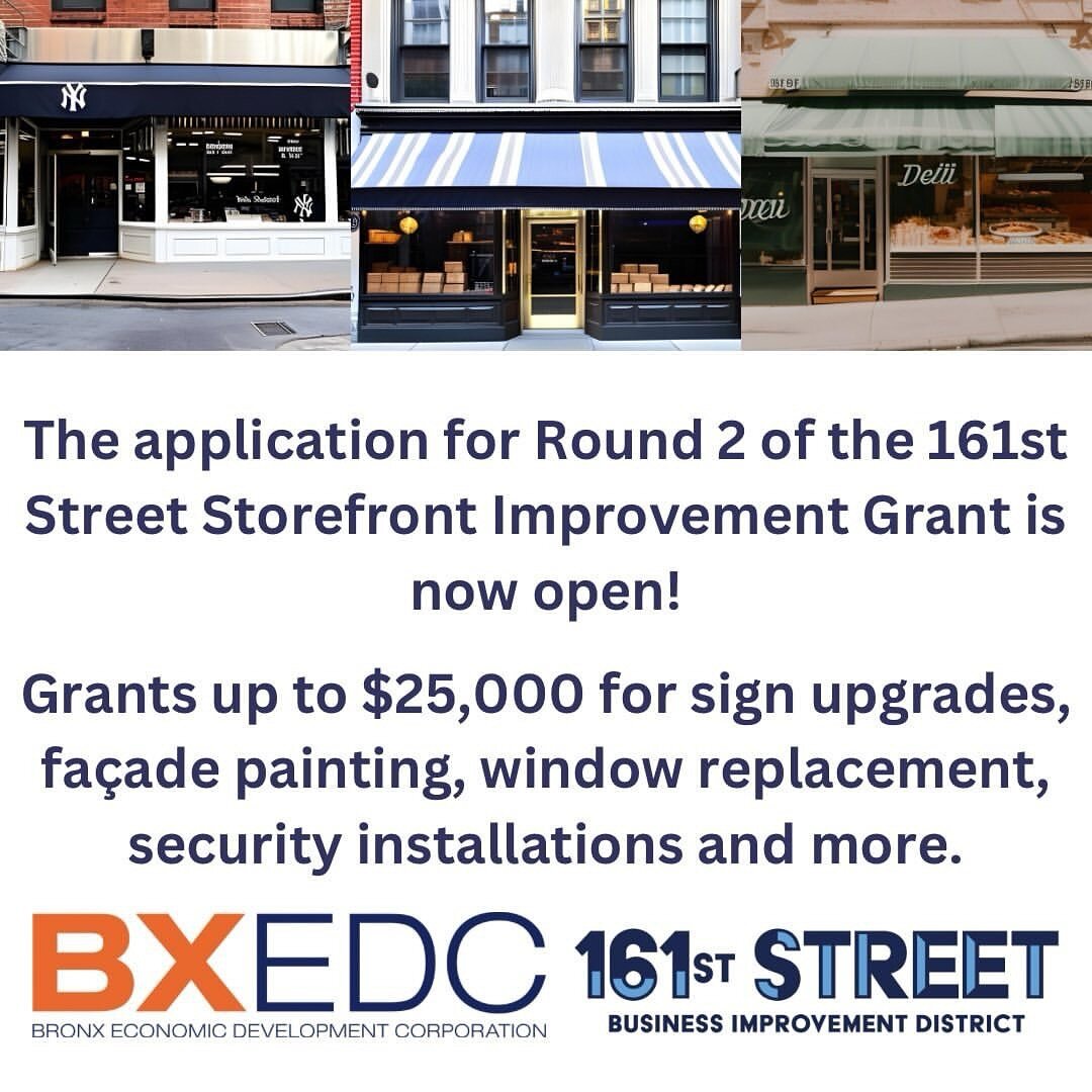 Posted @withregram &bull; @bx_edc As we prepare to begin construction on the first round of awardees for the the Storefront Improvement Grant, we are excited to announce that the application is now open for the second round of awards. Link to applica