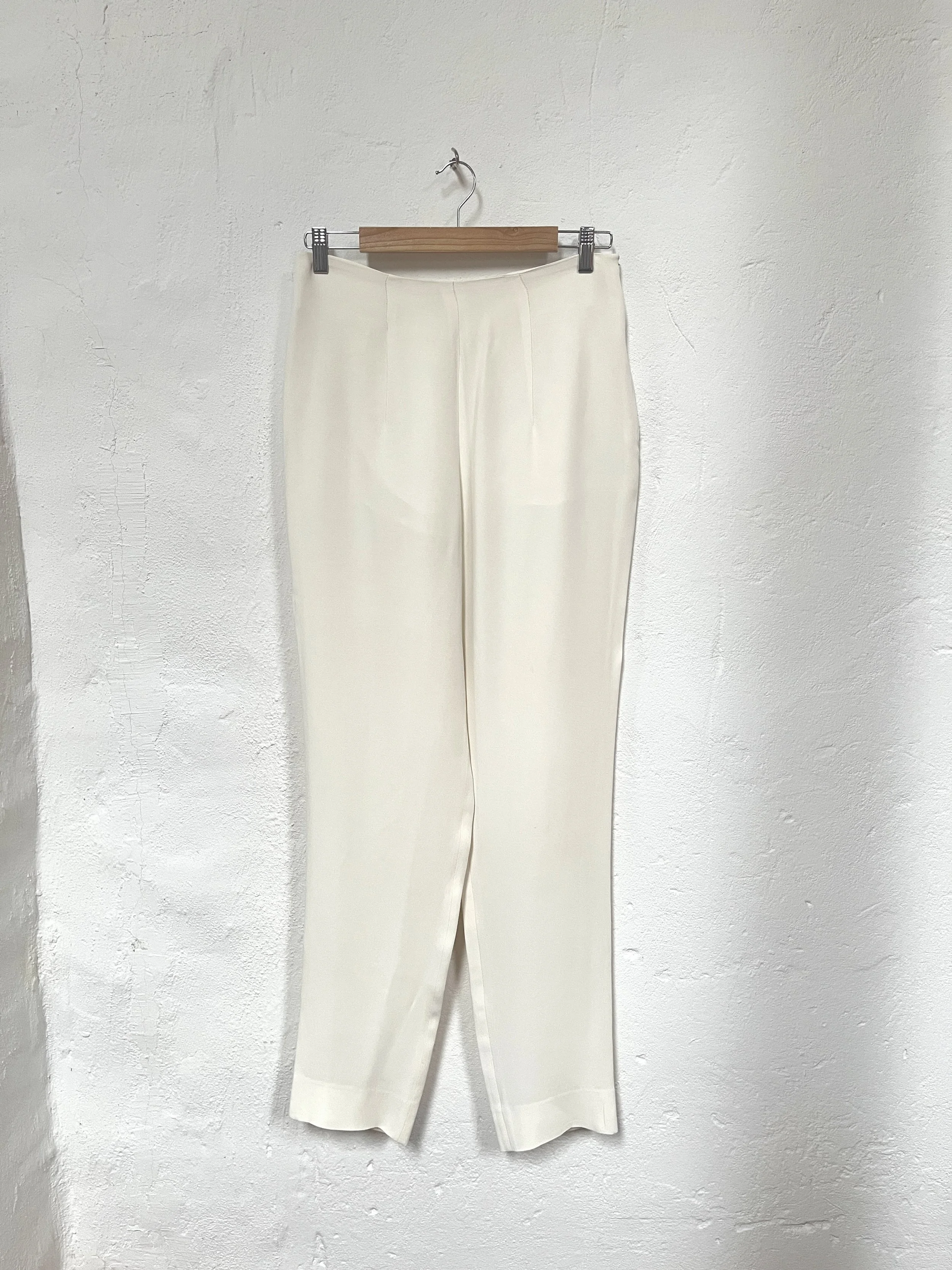 Wide Leg Silk Trousers