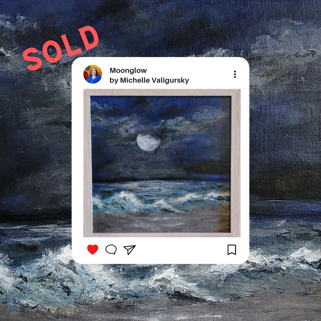 So grateful to meet new collectors! Moonglow is off to a new home. #lofw #lakeoconeefoodandwine #beach #surf #waves #moon #ocean #impressionistart #impressionistartist #impressionism #originalart #painting #artist #artistsoninstagram #art #artforsale