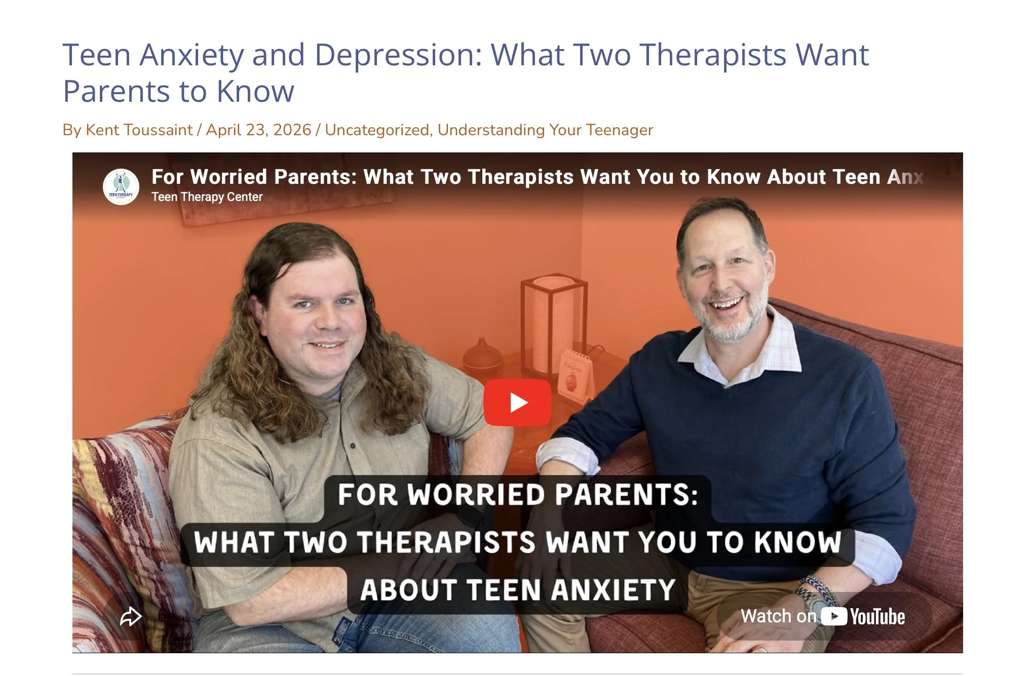 Teen Anxiety and Depression: What Parents Need to Know