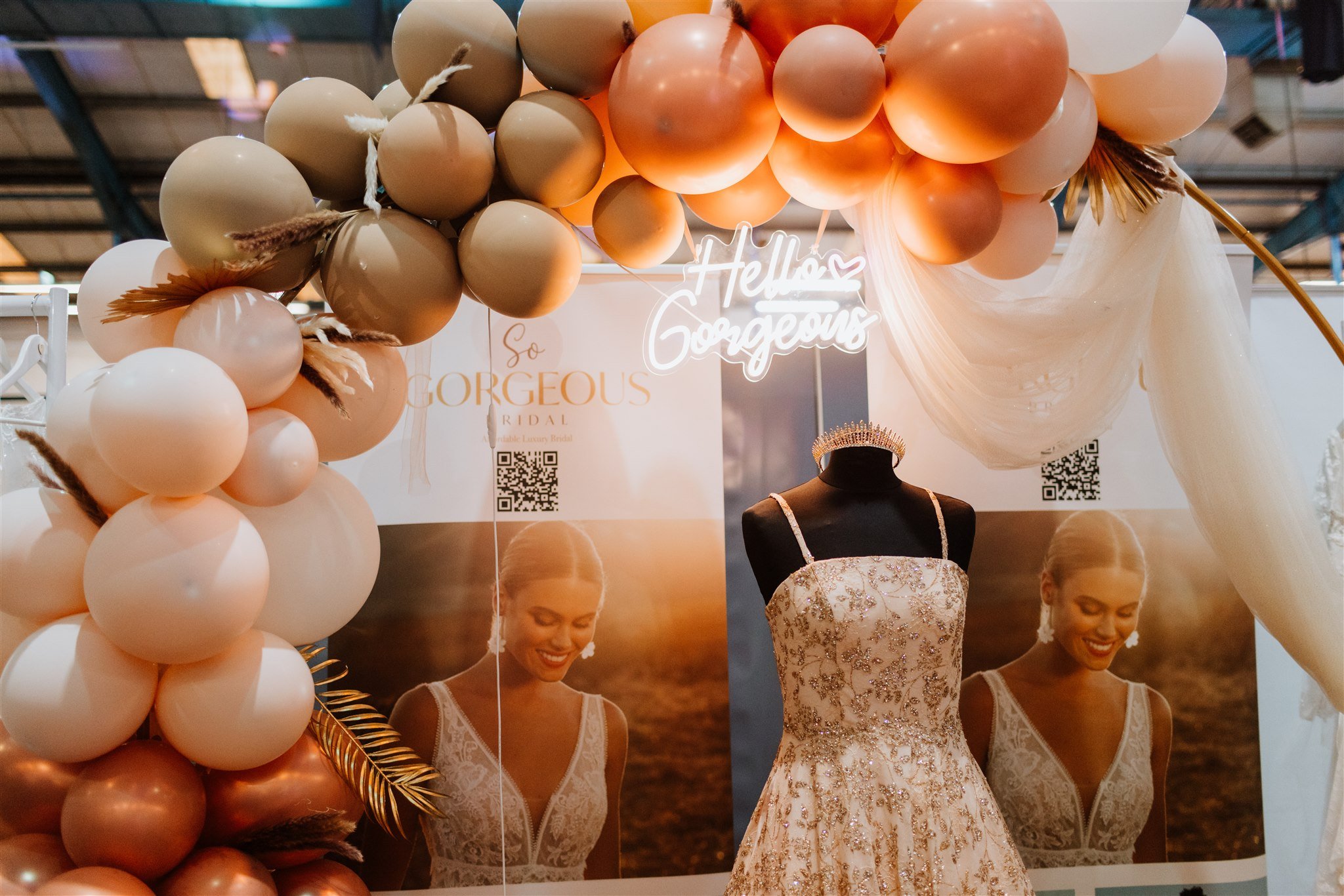 So Gorgeous Bridal Boutique stand setup from The Big Southwest Wedding Fair