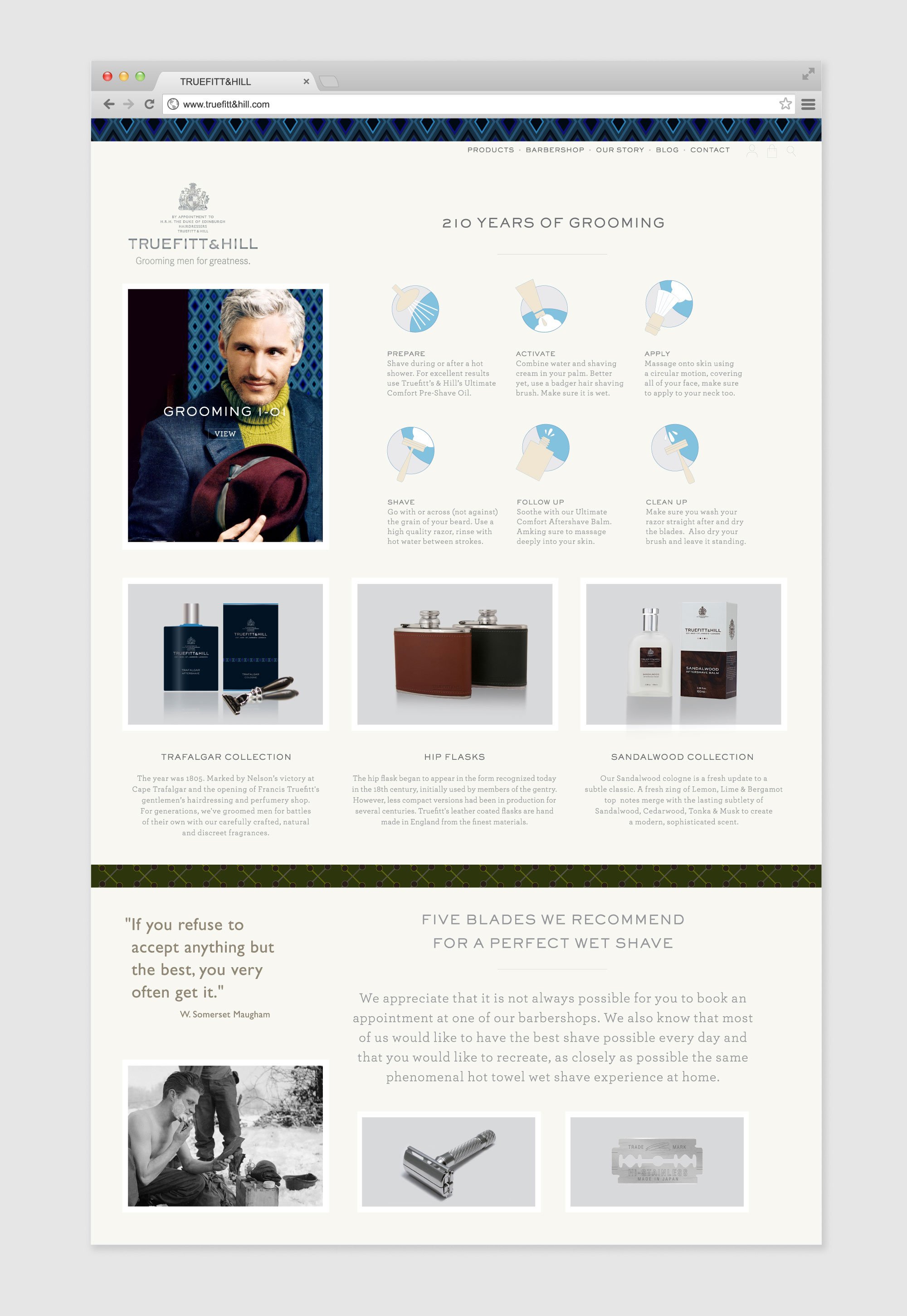 Truefitt & Hill Website