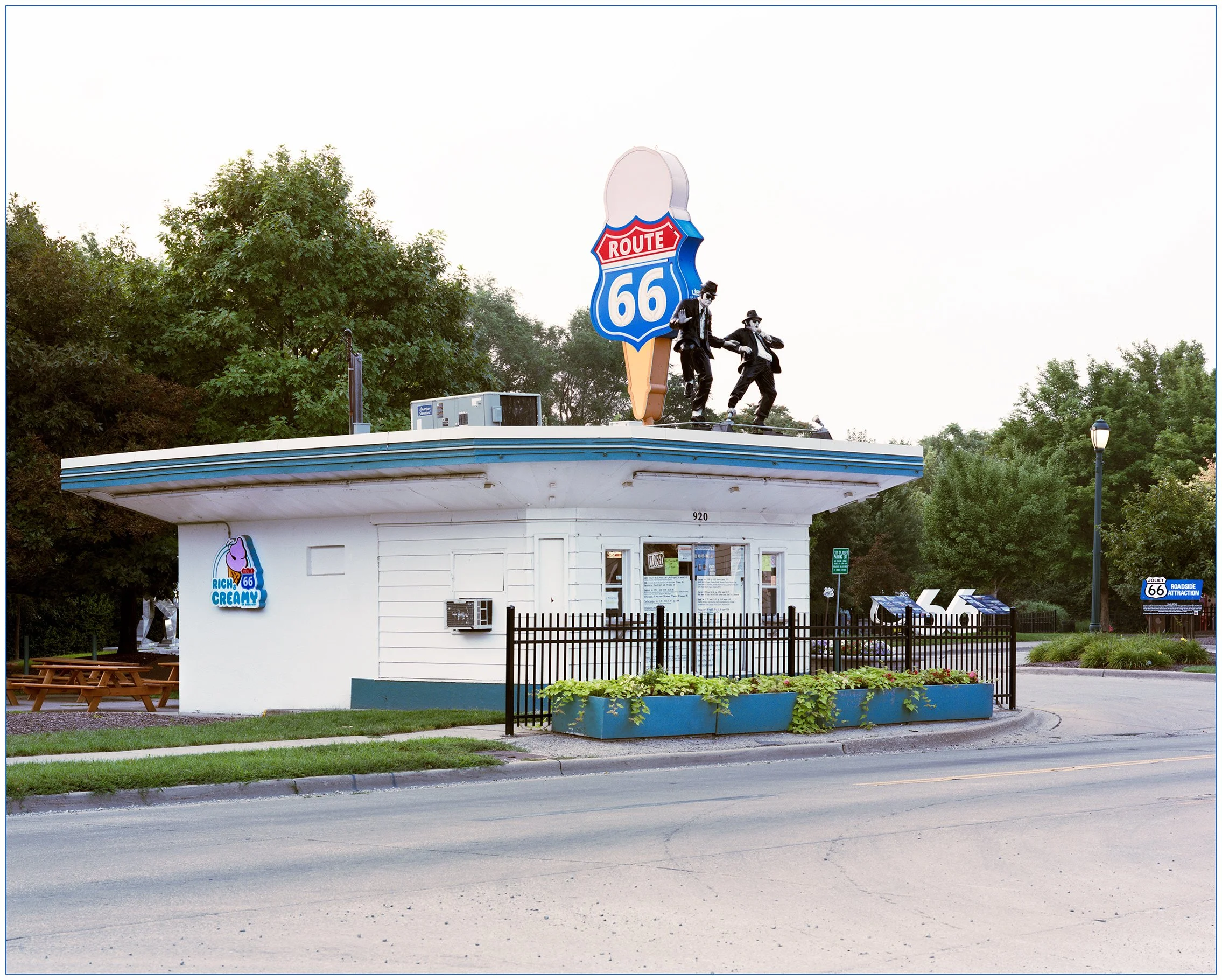 Rich And Creamy, Route 66, Joliet, IL; Linhof 4X5; Portra 160 Film.