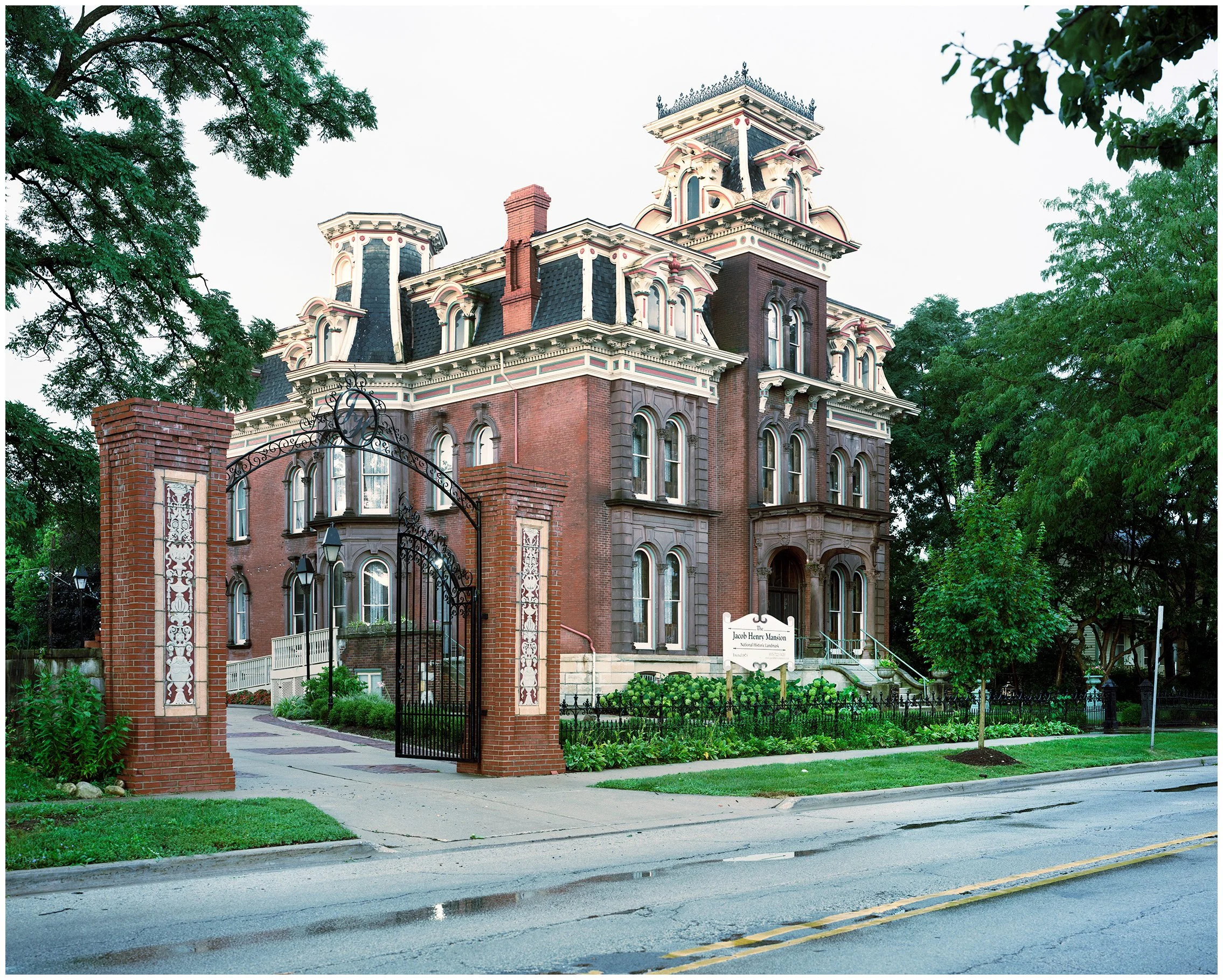 Jacob Henry Mansion (1873); Joliet, IL; Linhof 4X5; Portra 160 Film.